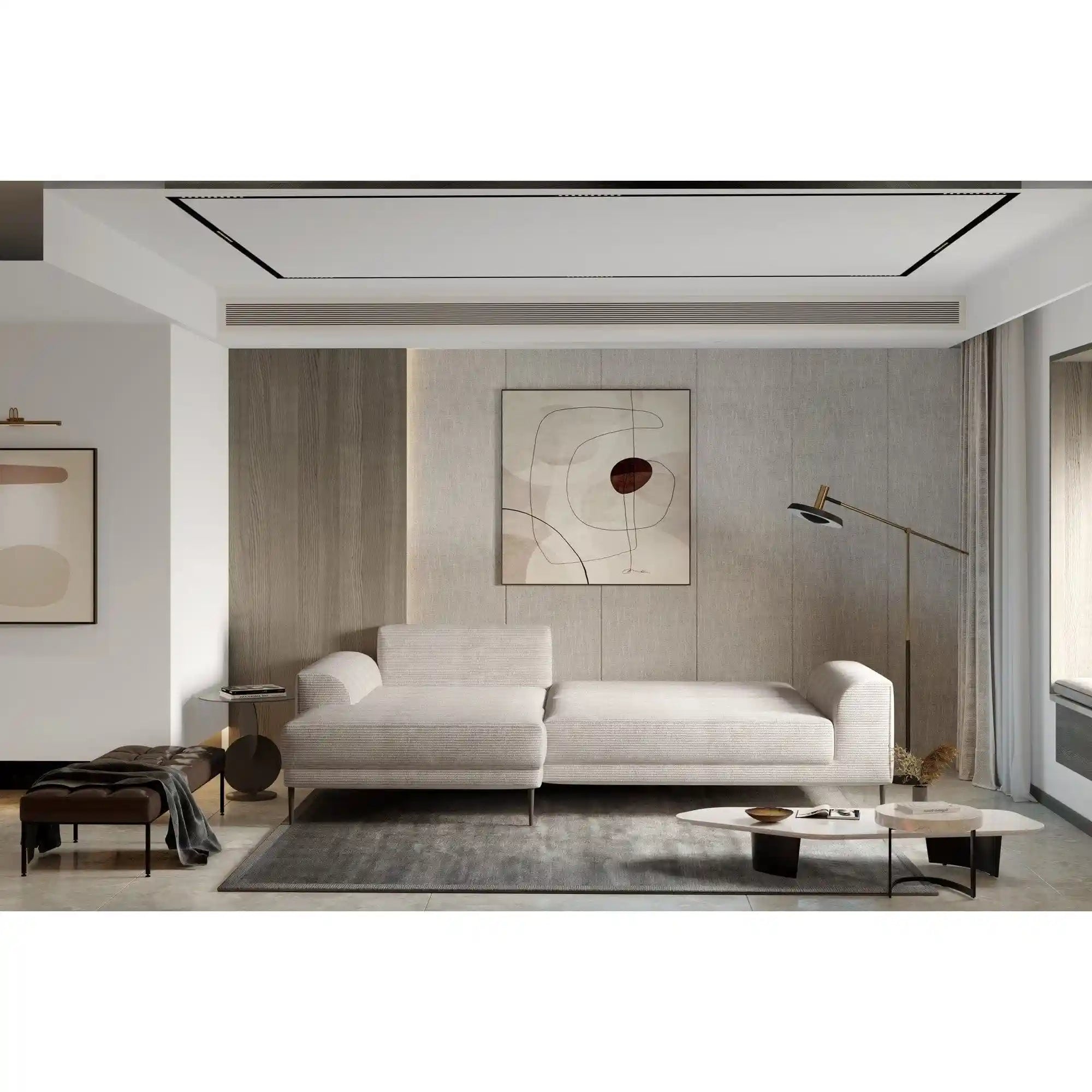 Coltar extensibil CAPITOL, personalizabil materiale gama Premium, cu lada depozitare, 276x175x89 cm