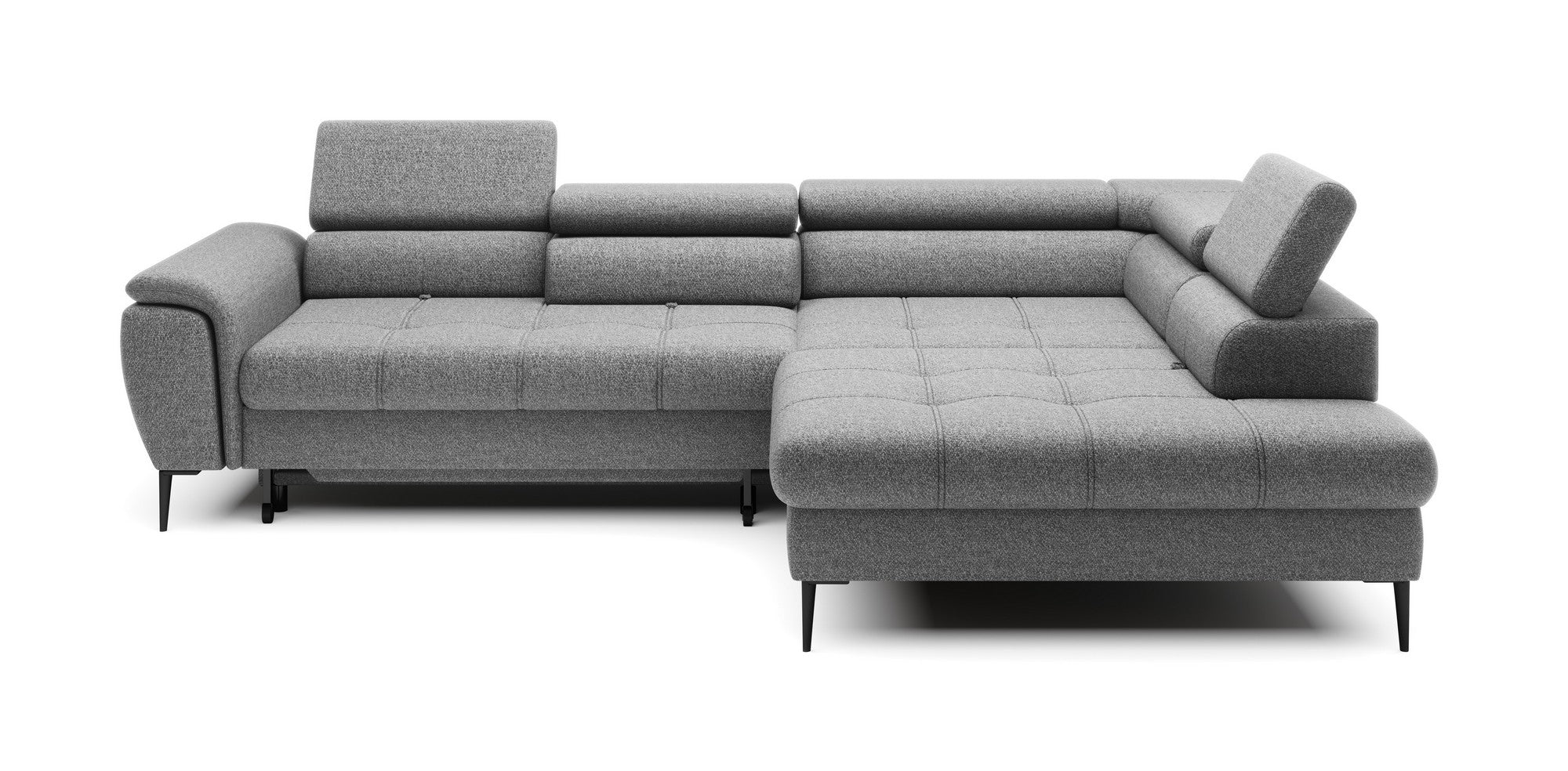 Coltar extensibil DENVER L, personalizabil materiale gama Oferta Avantaj, cu lada depozitare, 288x218x94 cm