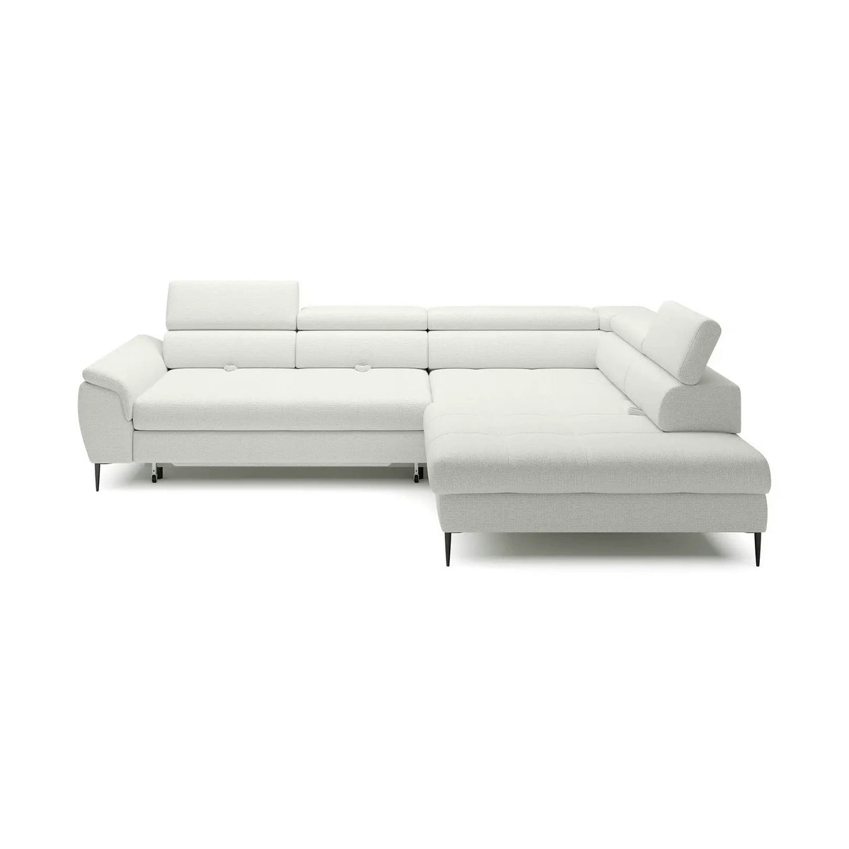 Coltar extensibil EMPOLI L, personalizabil, cu lada depozitare si tetiere reglabile, 289x218x94 cm