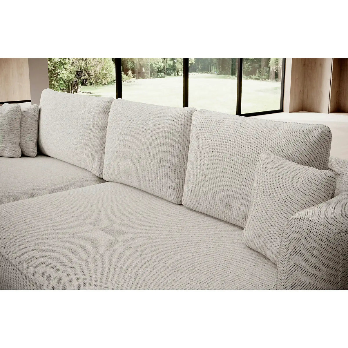 Coltar extensibil FIORE, personalizabil, cu lada depozitare, 284x183x82 cm