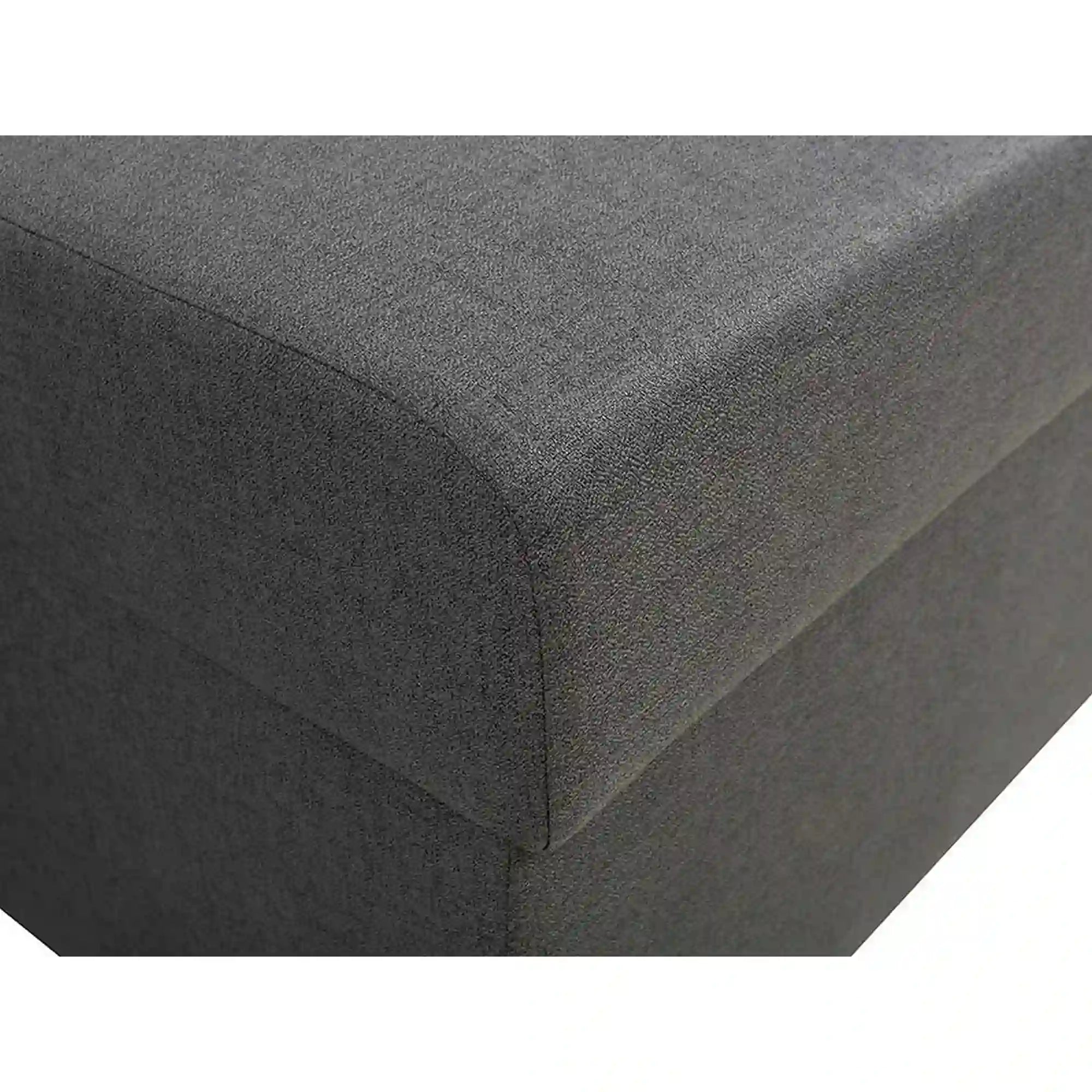 Coltar extensibil LARO, universal, stofa clasica gri, cu lada depozitare, 201x137x96 cm