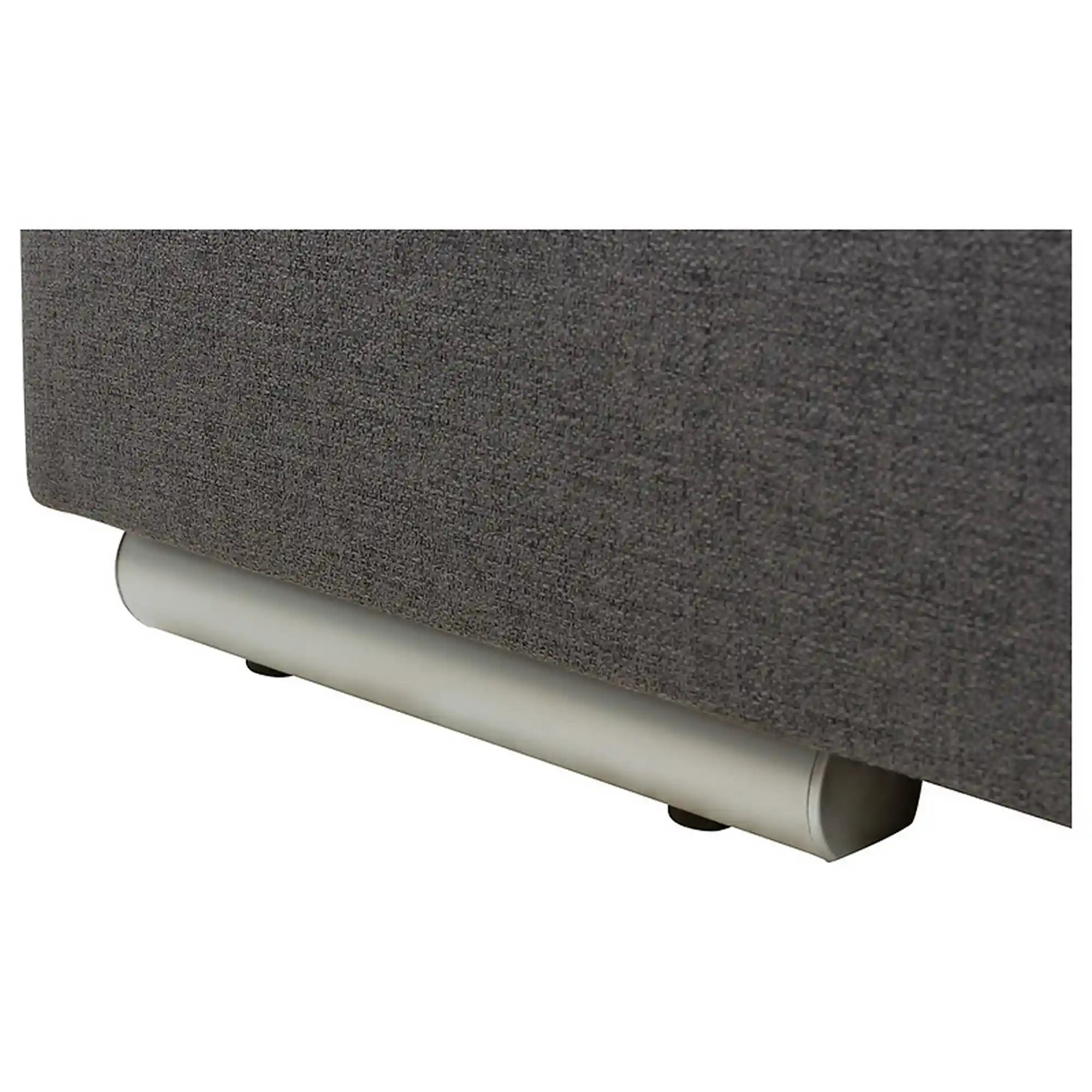 Coltar extensibil LARO, universal, stofa clasica gri, cu lada depozitare, 201x137x96 cm