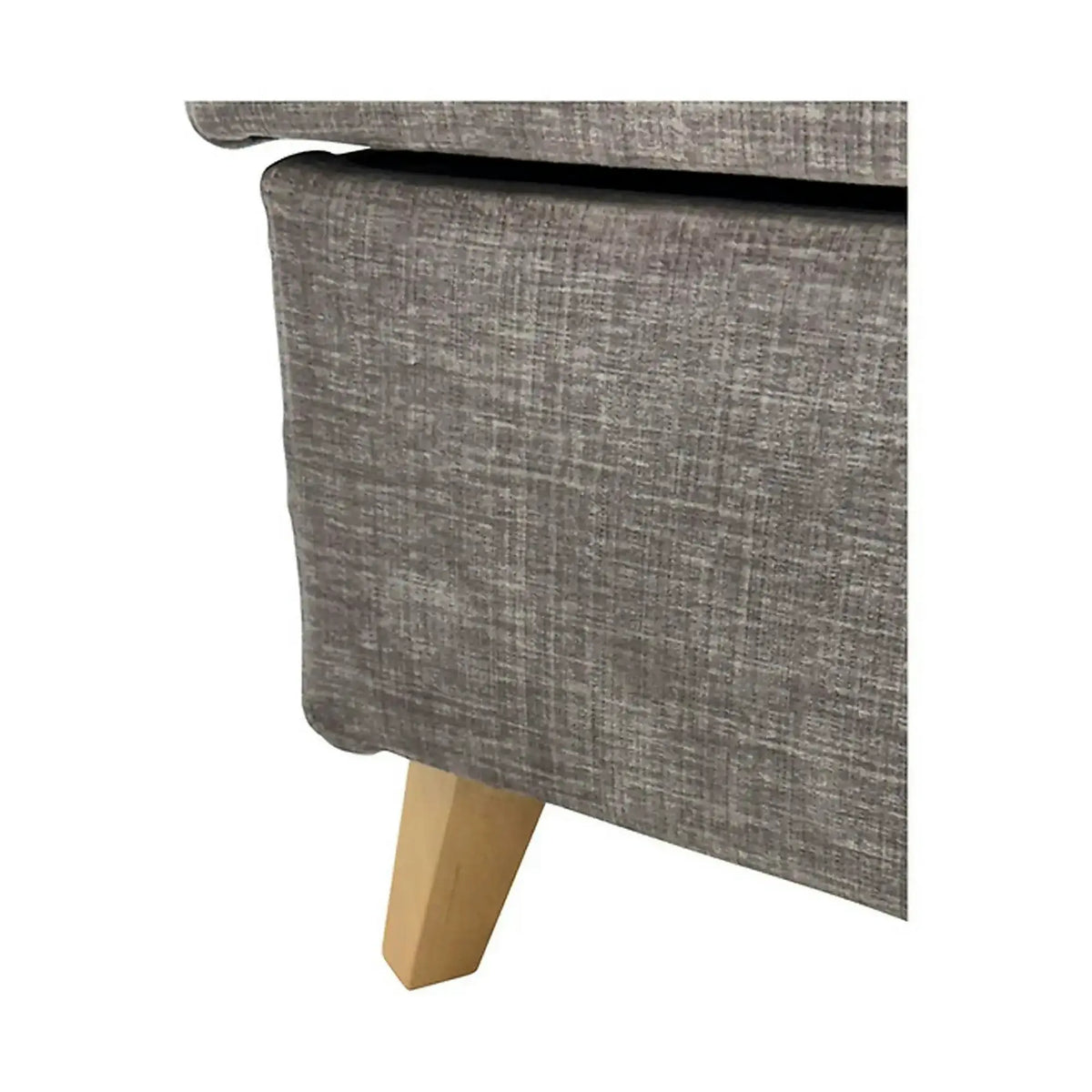Coltar extensibil LARS, universal, stofa catifelata gri - Voss 07, cu lada depozitare, 223x161x83 cm