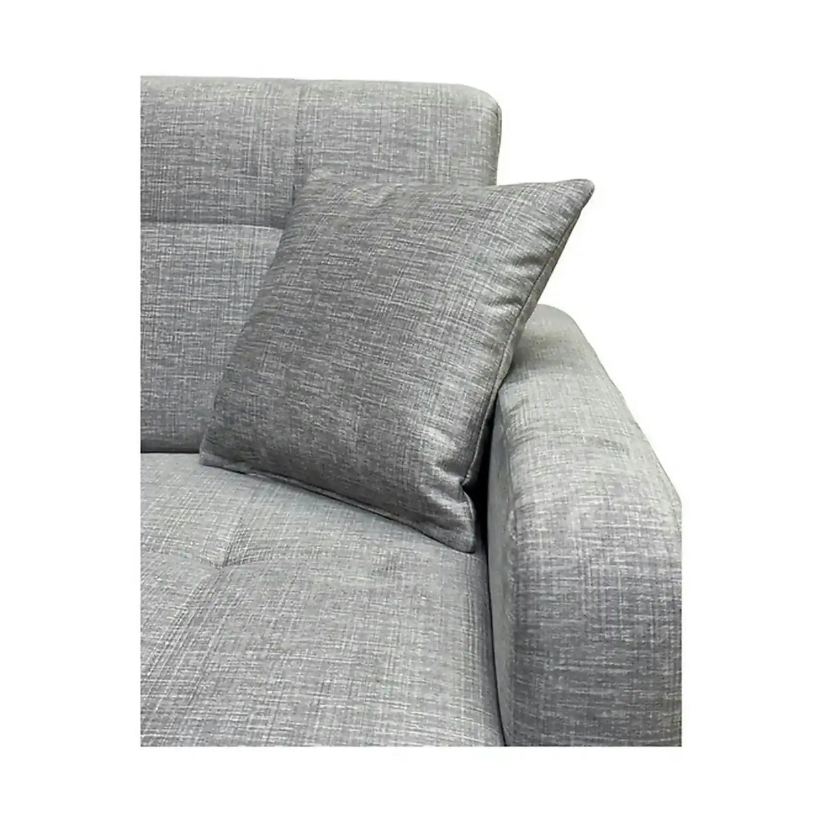 Coltar extensibil LARS, universal, stofa catifelata gri - Voss 07, cu lada depozitare, 223x161x83 cm