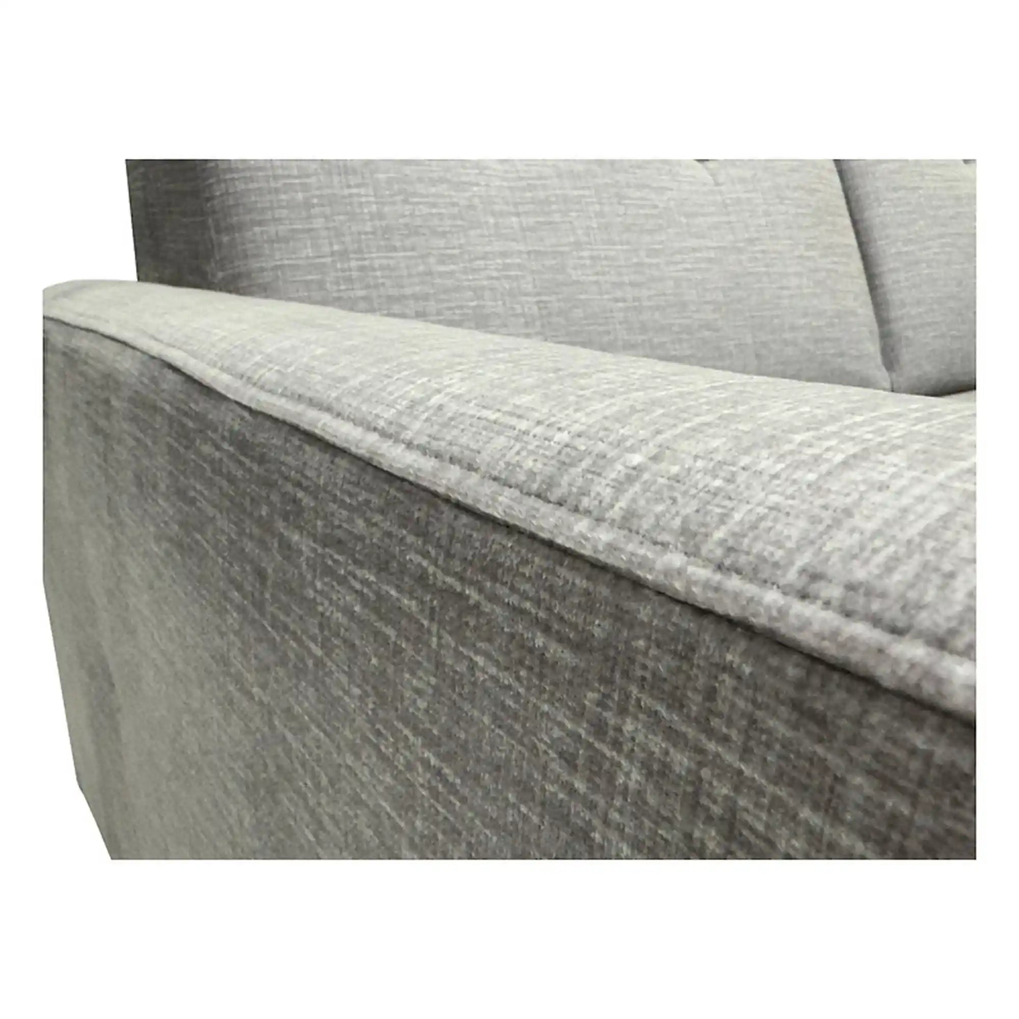 Coltar extensibil LARS, universal, stofa catifelata gri - Voss 07, cu lada depozitare, 223x161x83 cm