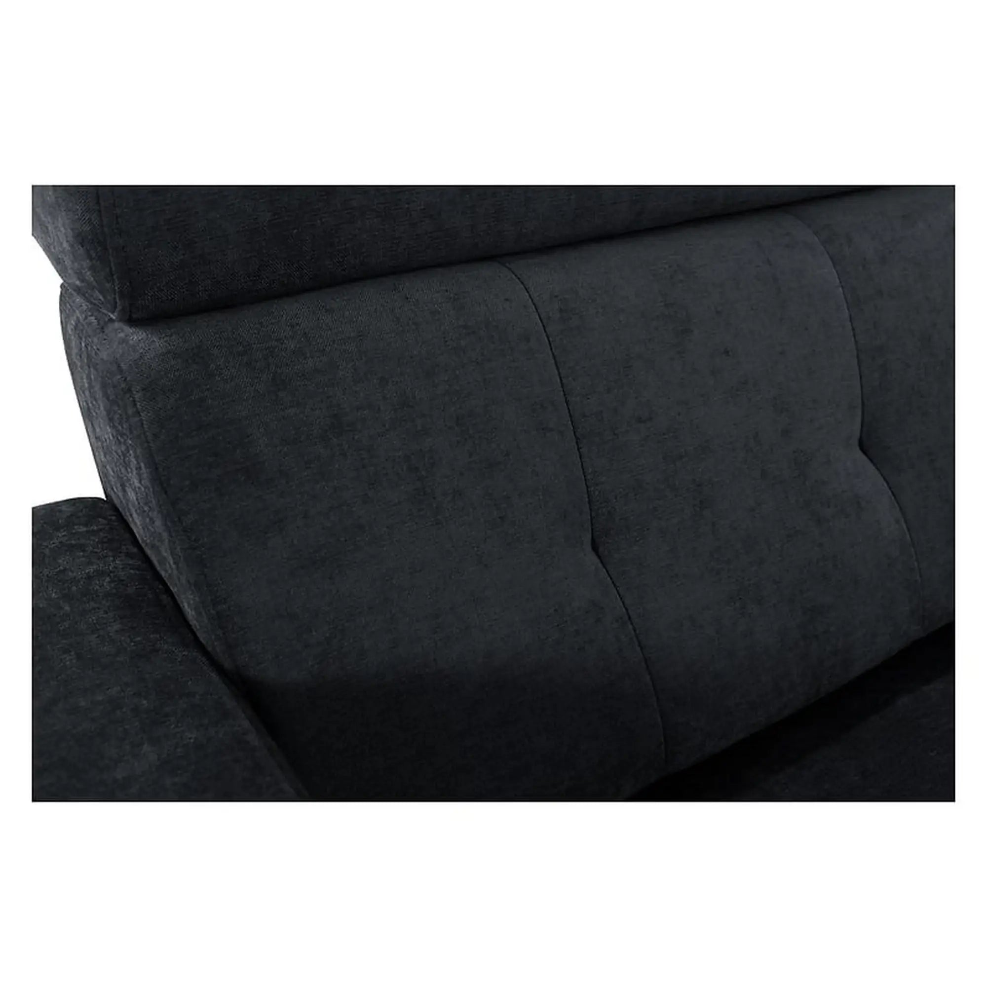 Coltar extensibil MANTO, sezlong dreapta, stofa catifelata negru - Wind 99, cu lada depozitare, 254x182x100 cm