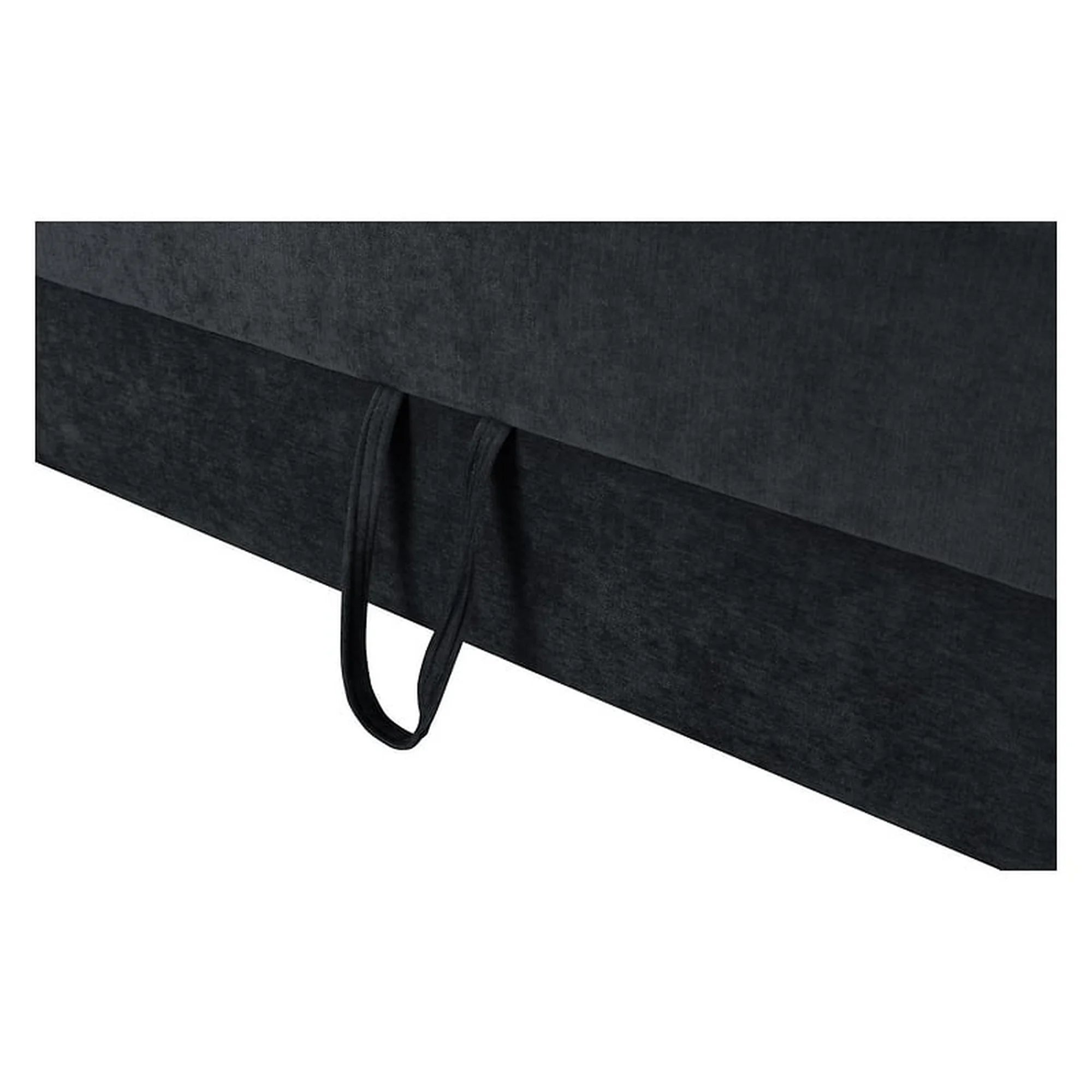 Coltar extensibil MANTO, sezlong dreapta, stofa catifelata negru - Wind 99, cu lada depozitare, 254x182x100 cm