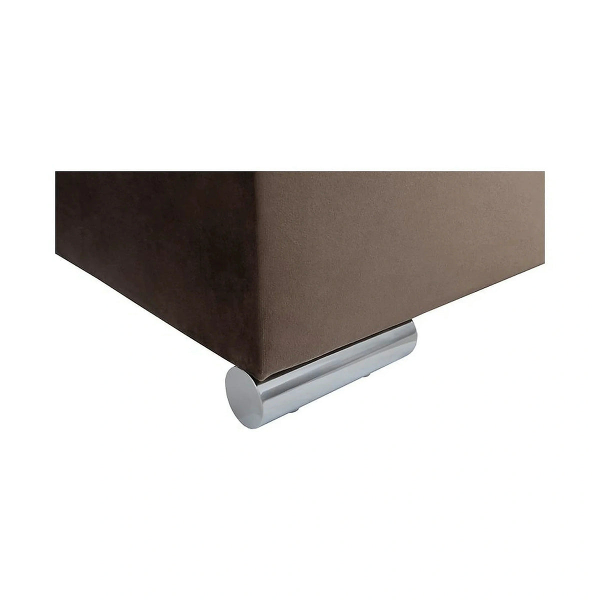 Coltar extensibil MERIN, universal, stofa catifelata maro/gri, cu lada depozitare, 205x138x89 cm