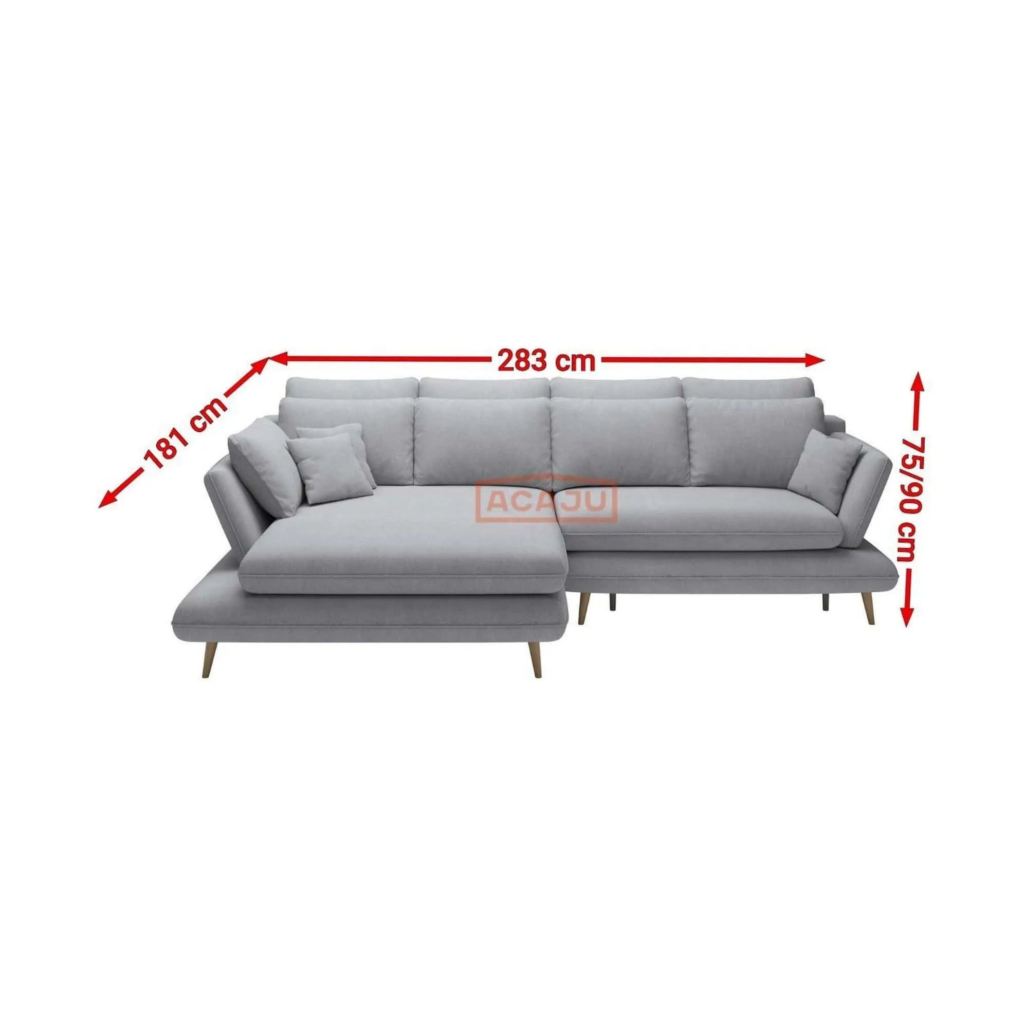 Coltar extensibil MONTE, personalizabil materiale gama Premium, cu lada depozitare, 283x181x90 cm