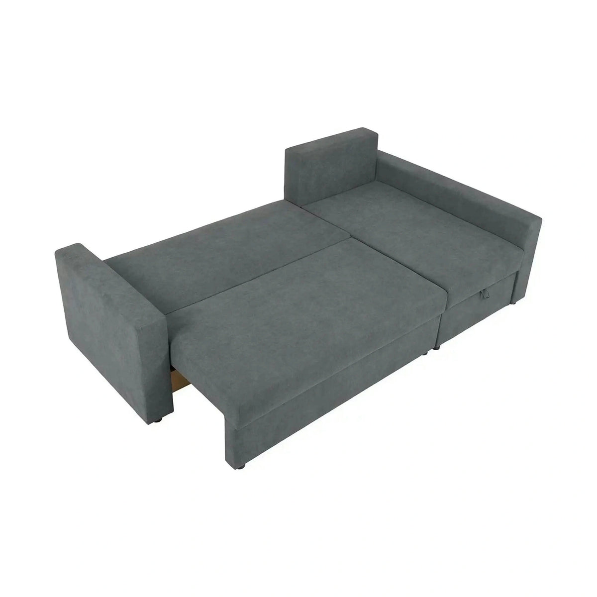 Coltar extensibil PREZEMEK IV, universal, stofa clasica gri - Enjoy New 23, cu lada depozitare, 240x138x89 cm