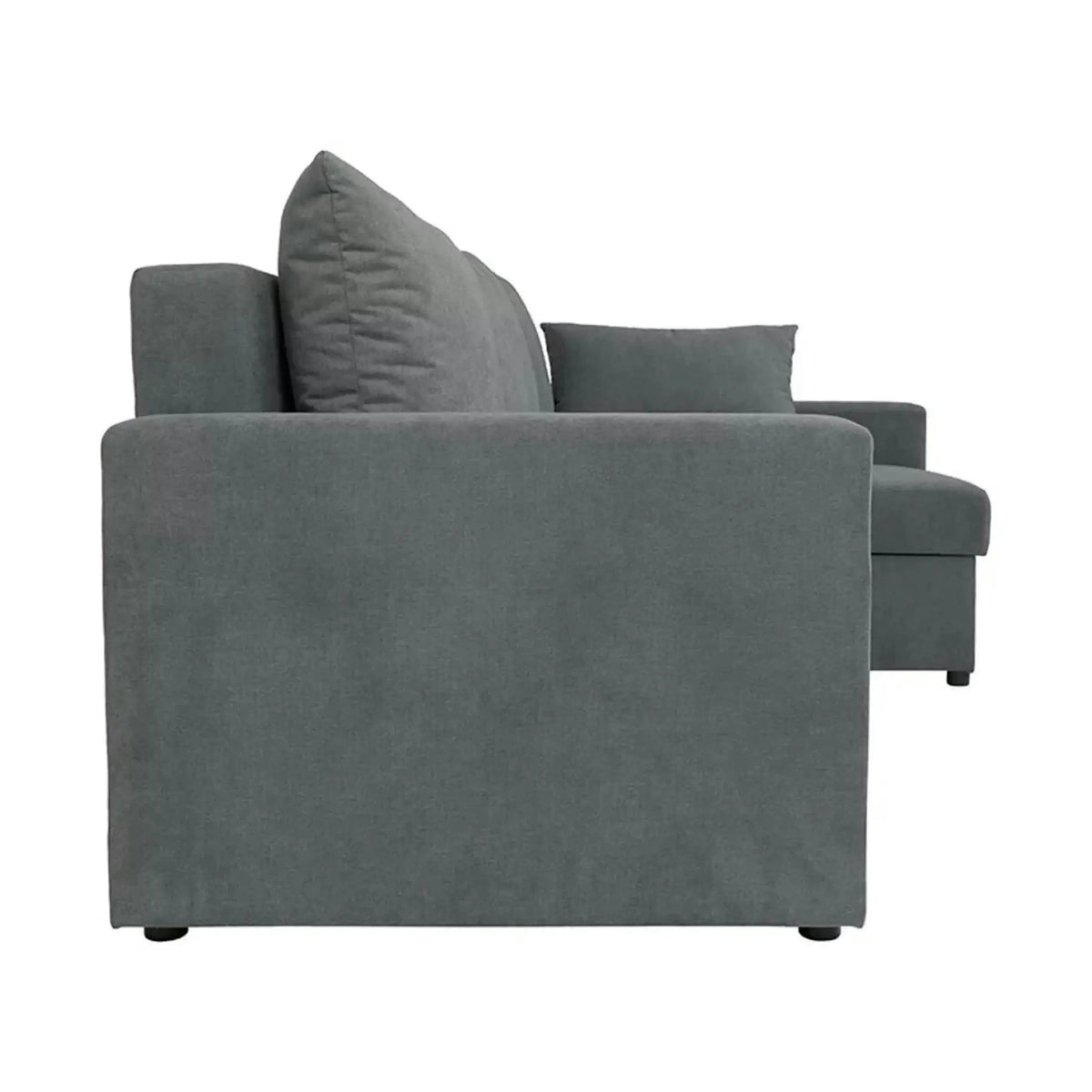 Coltar extensibil PREZEMEK IV, universal, stofa clasica gri - Enjoy New 23, cu lada depozitare, 240x138x89 cm