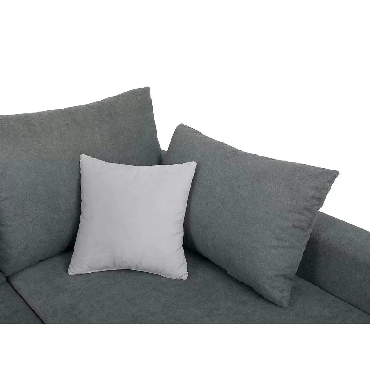 Coltar extensibil PREZEMEK IV, universal, stofa clasica gri - Enjoy New 23, cu lada depozitare, 240x138x89 cm