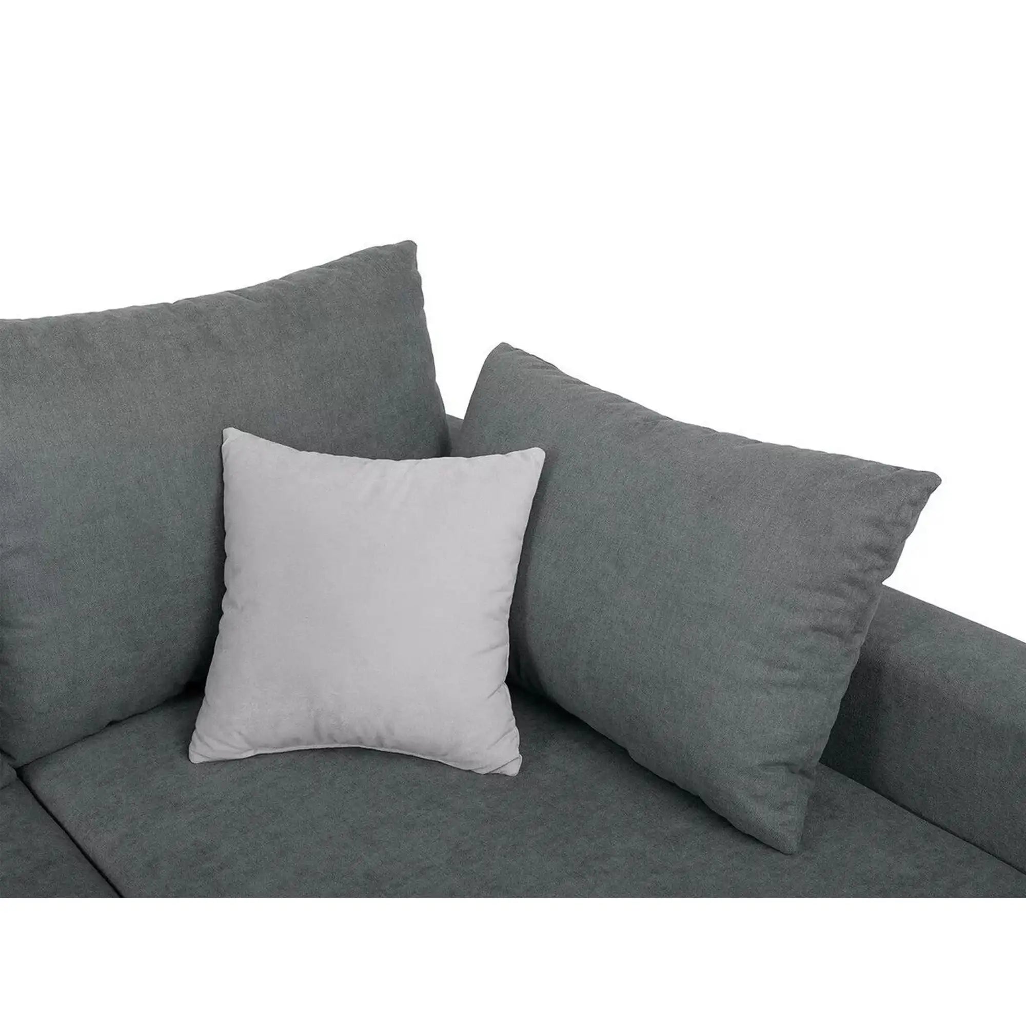 Coltar extensibil PREZEMEK IV, universal, stofa clasica gri - Enjoy New 23, cu lada depozitare, 240x138x89 cm