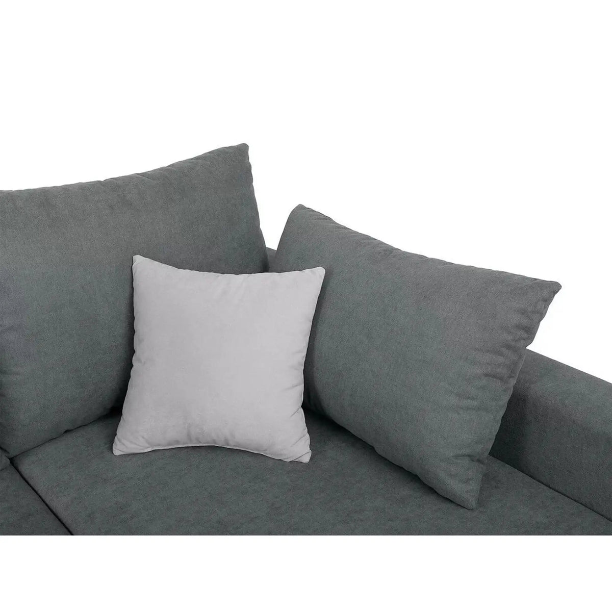 Coltar extensibil PREZEMEK IV, universal, stofa clasica gri - Enjoy New 23, cu lada depozitare, 240x138x89 cm