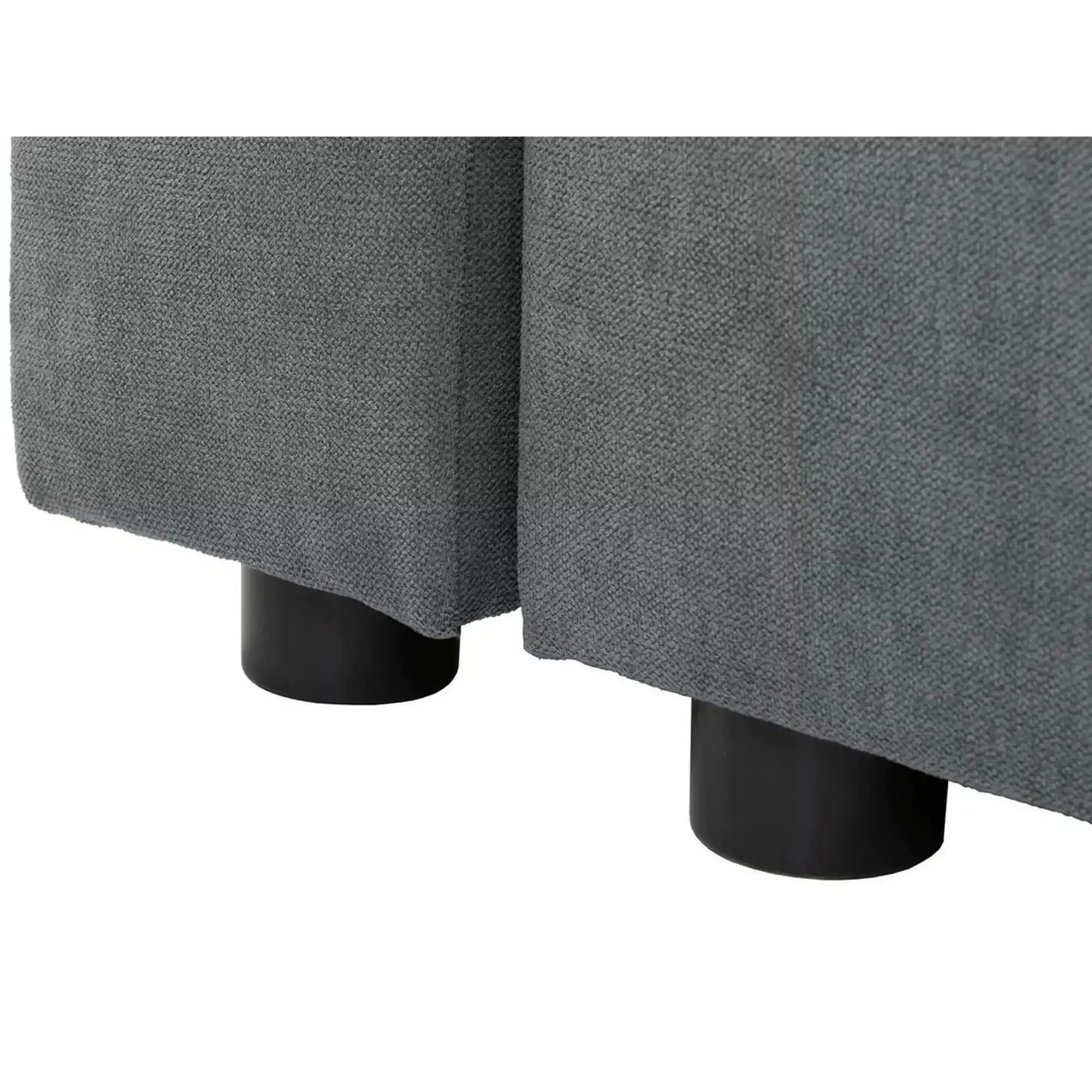 Coltar extensibil PREZEMEK IV, universal, stofa clasica gri - Enjoy New 23, cu lada depozitare, 240x138x89 cm