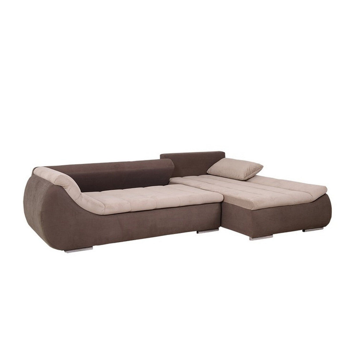 Coltar extensibil ROSARIO - OANA, stofa catifelata turcoaz/gri, 300x200x76 cm