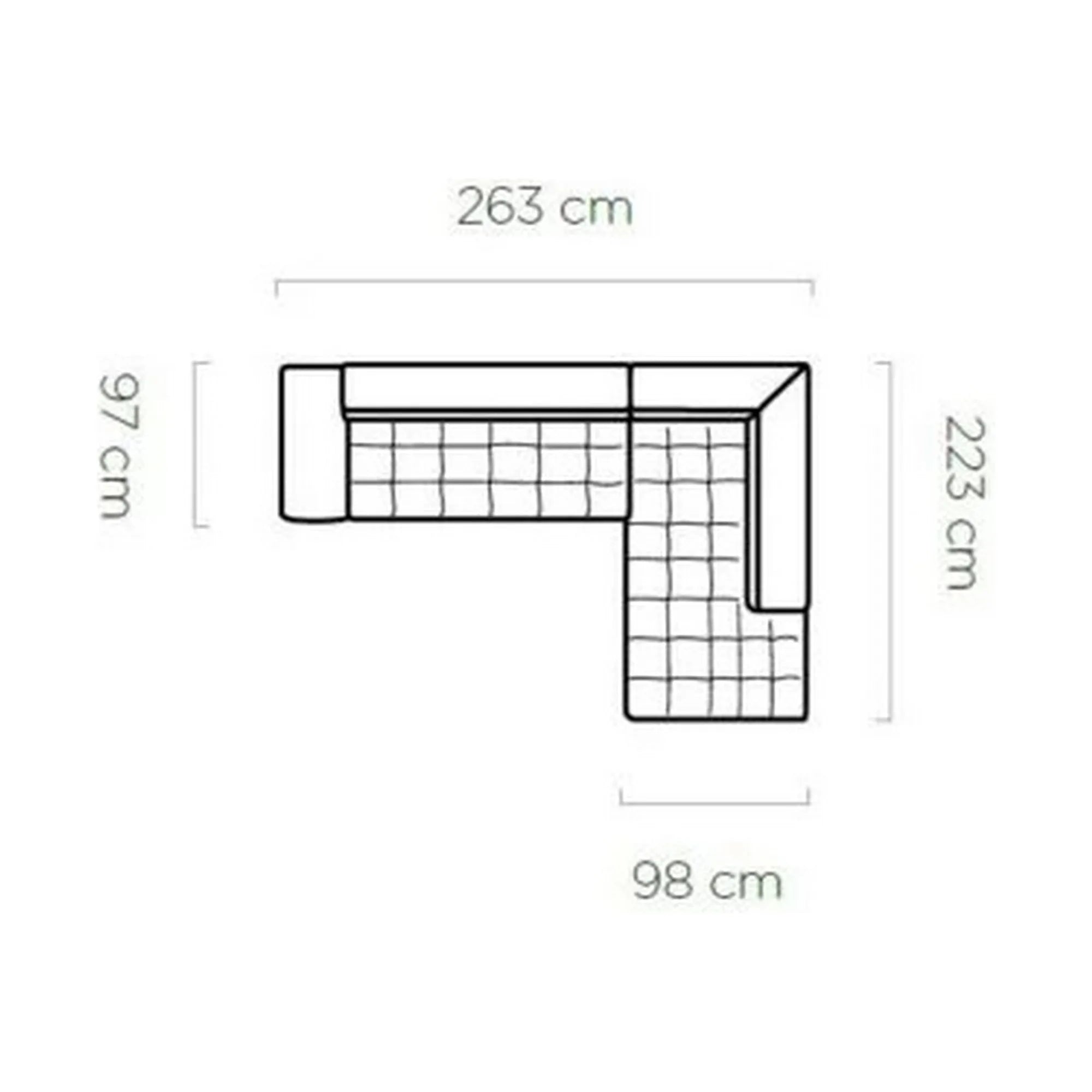 Coltar extensibil SELVA L, sezlong dreapta, stofa catifelata bej - Riviera 16, Gama Premium, cu lada depozitare, 263x223x95 cm