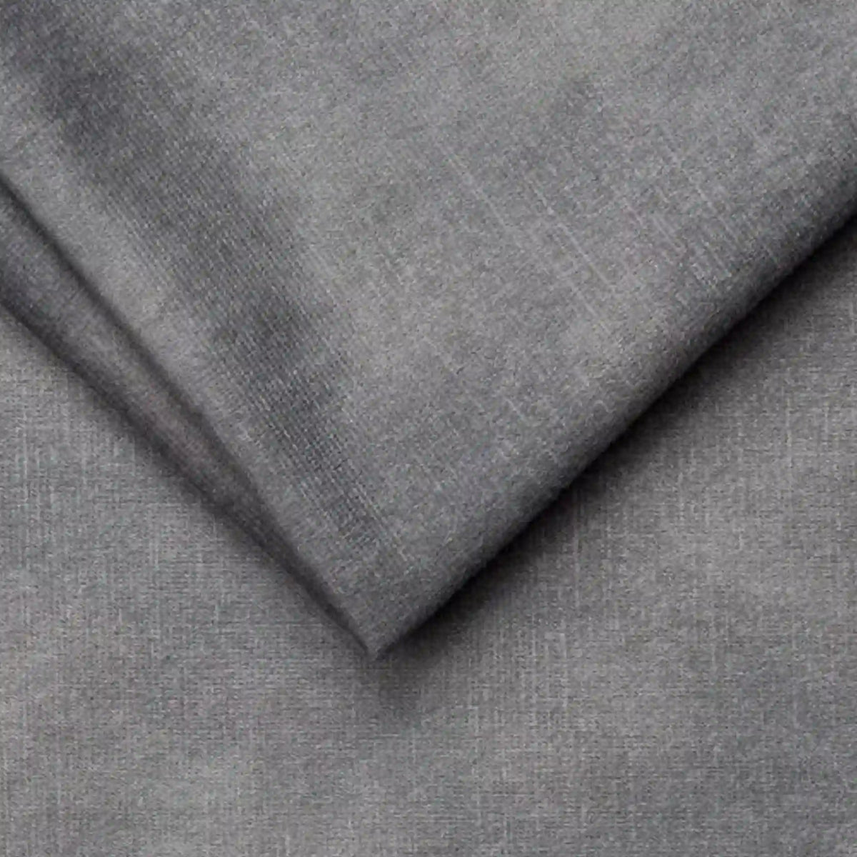 Coltar extensibil cu lada SELVA MINI, sezlong dreapta, stofa catifelata gri - Palladium 15, Gama Premium, tetiere reglabile, 270x173x95 cm