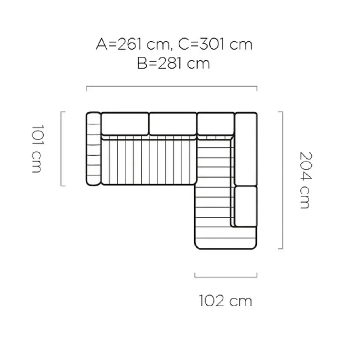 Coltar extensibil tip pat matrimonial GANDI 160, sezlong dreapta, stofa catifelata gri antracit - Salvador 15, cu lada depozitare, 301x204x99 cm