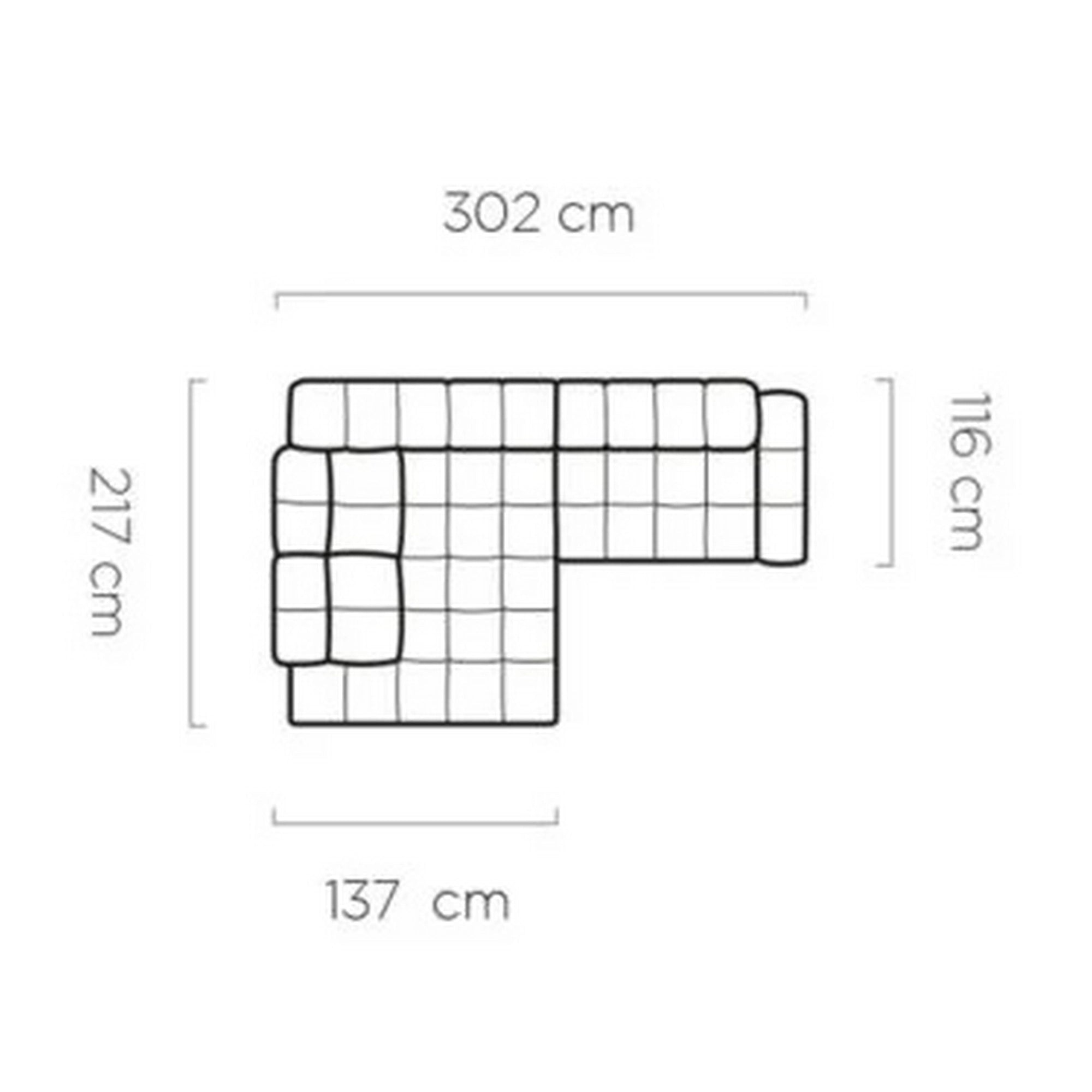 Coltar extensibil TOLLO L, personalizabil materiale gama Oferta Avantaj, cu lada depozitare si reglaj electric, 302x217x105 cm