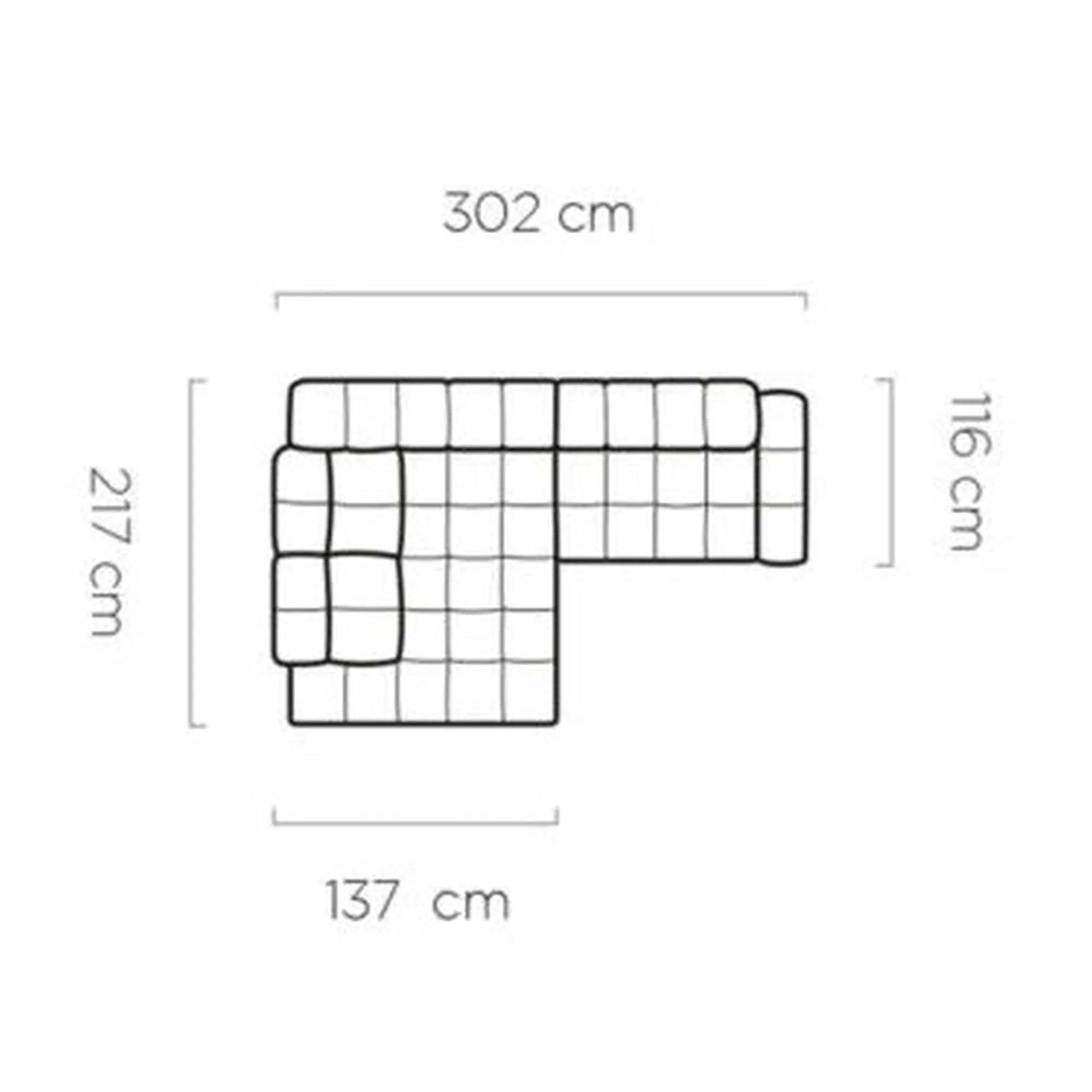 Coltar extensibil TOLLO L, personalizabil materiale gama Premium, cu lada depozitare si reglaj electric, 302x217x105 cm