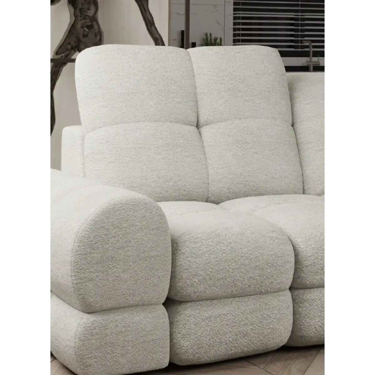 Coltar extensibil TOLLO L, personalizabil materiale gama Premium, cu lada depozitare si reglaj electric, 302x217x105 cm