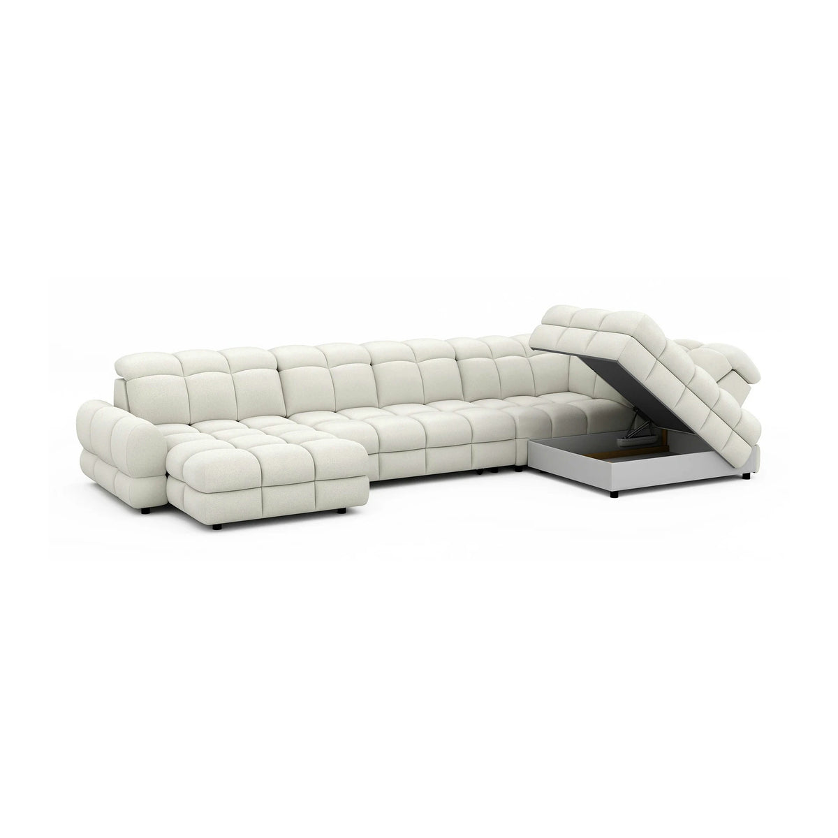 Coltar extensibil TOLLO XL , personalizabil, cu lada depozitare si reglaj electric, 400x220x106 cm