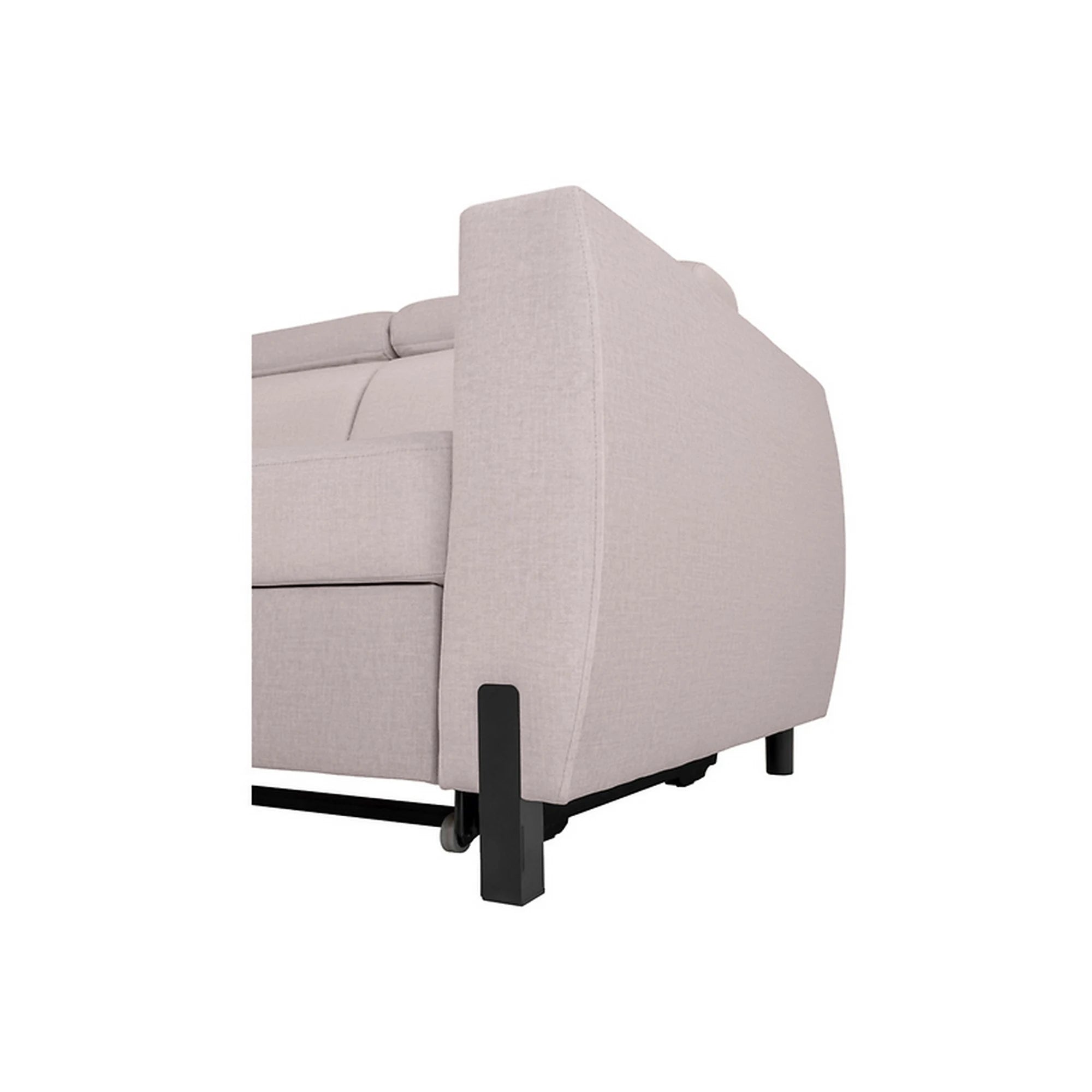 Coltar extensibil TULIO, sezlong stanga, stofa catifelata bej - Maya 01, cu lada depozitare, 245x215x92 cm