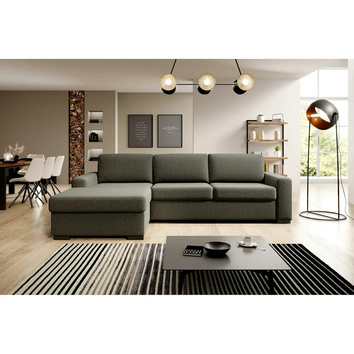 Coltar extensibil VANILLA CORNER 140, personalizabil, cu lada depozitare, 283x173x87 cm