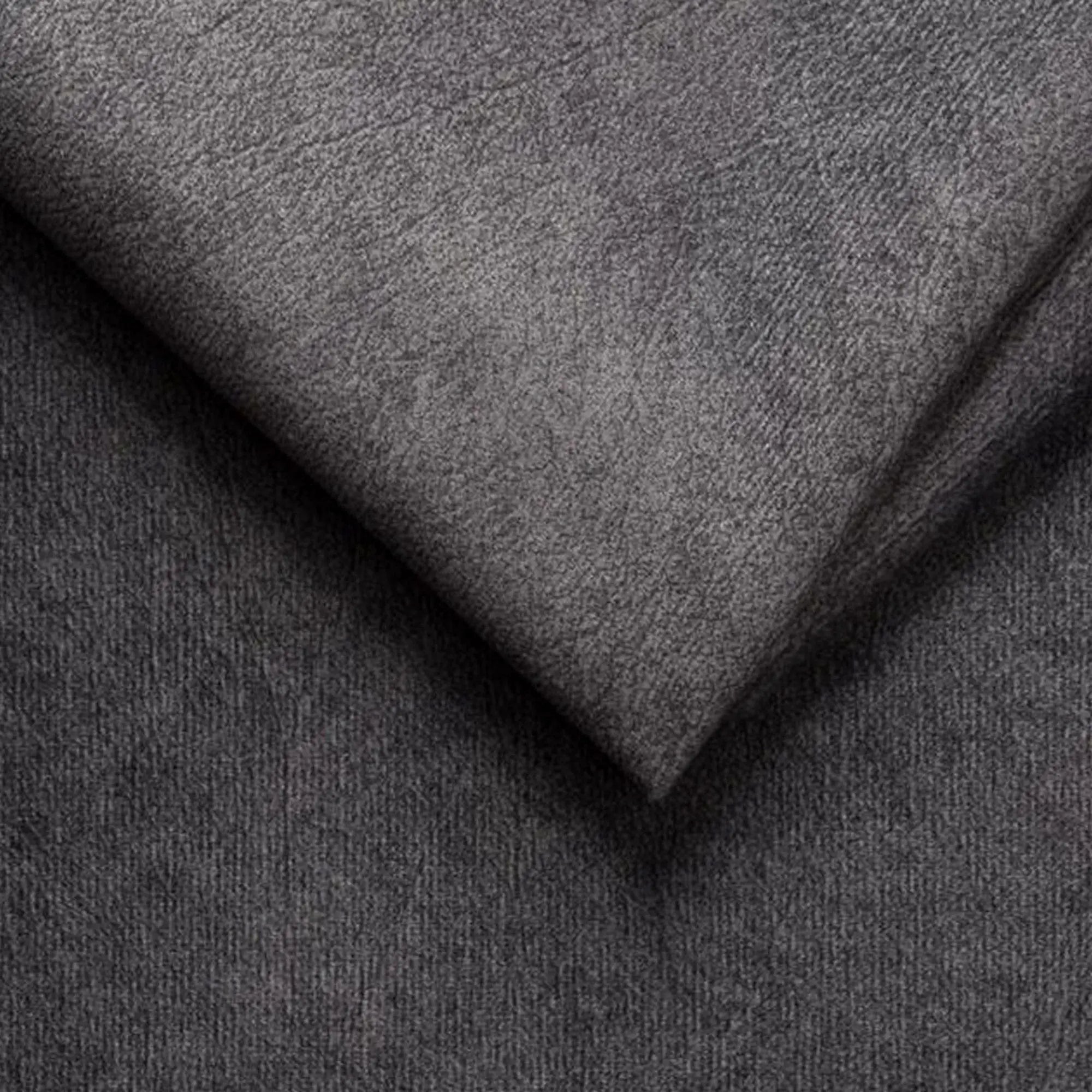Coltar extensibil VANILLA CORNER 140, sezlong dreapta, stofa catifelata gri antracit - Salvador 15, Gama Premium, cu lada depozitare, 283x173x87 cm