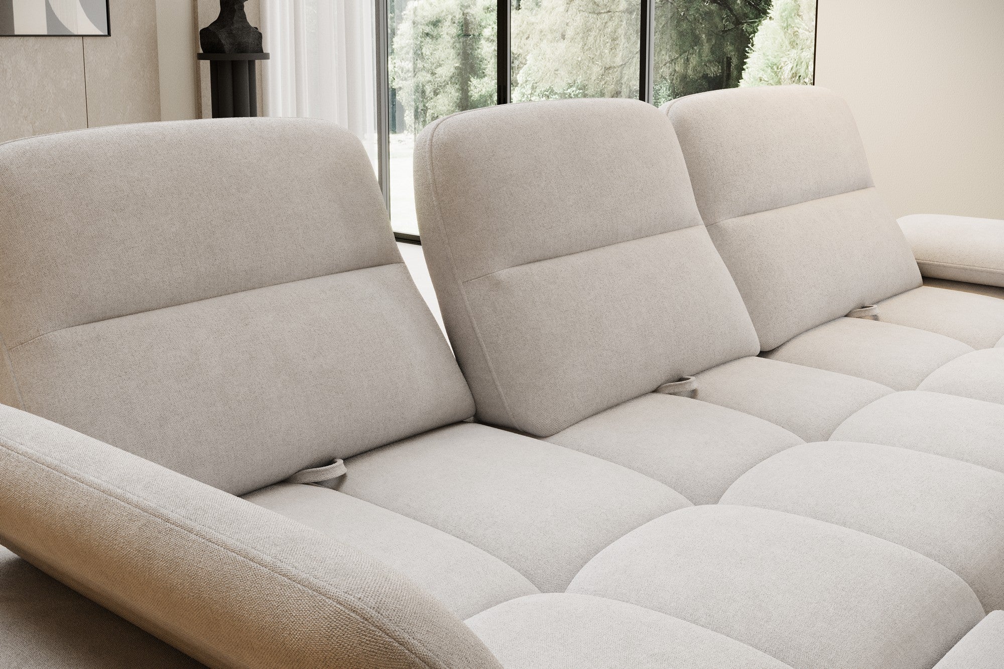 Coltar FALCAO S, personalizabil materiale Gama Premium, tetiere reglabile, 284x173x91 cm