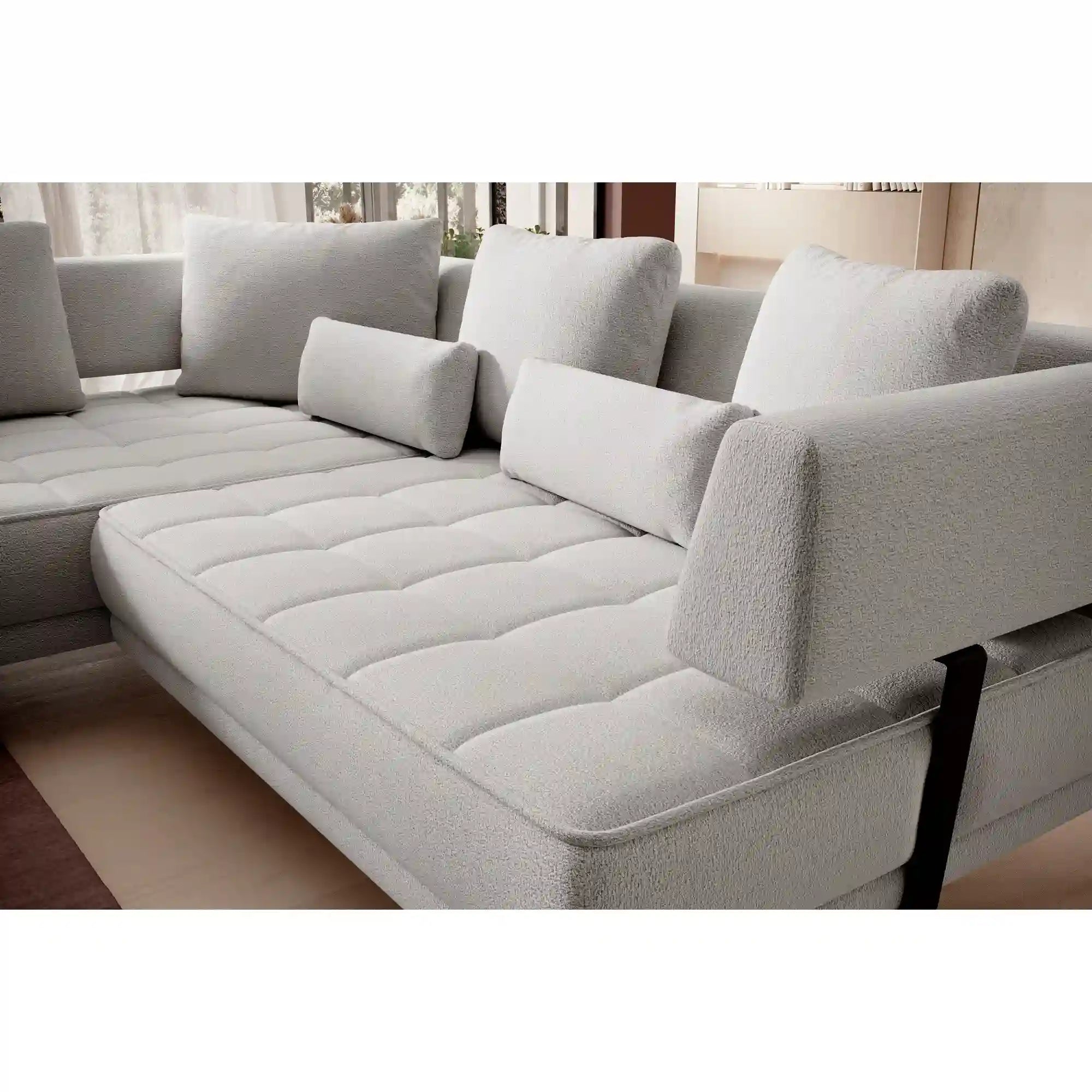 Coltar GIOTTO, personalizabil materiale Gama Premium, cu reglaj electric, 242x176x85 cm