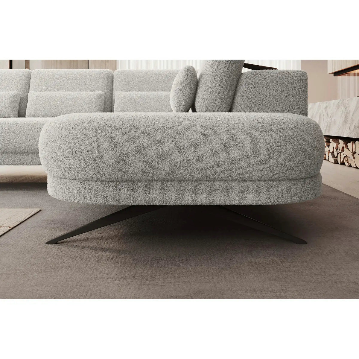 Coltar ILUSIO L, personalizabil, cu tetiere reglabile si reglaj electric, 248x205x104 cm