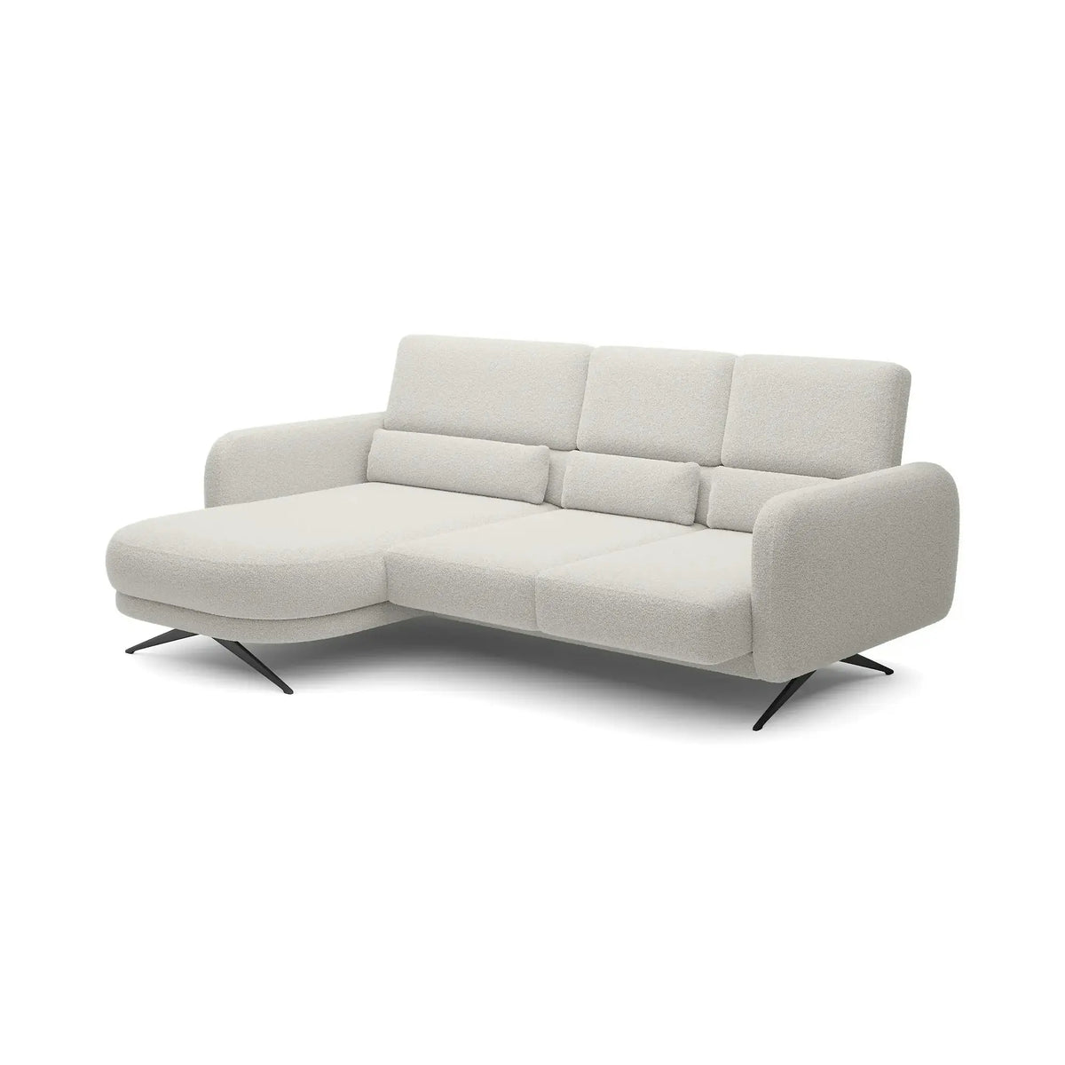 Coltar ILUSIO MINI, personalizabil, cu reglaj electric si tetiere reglabile, 260x177x104 cm