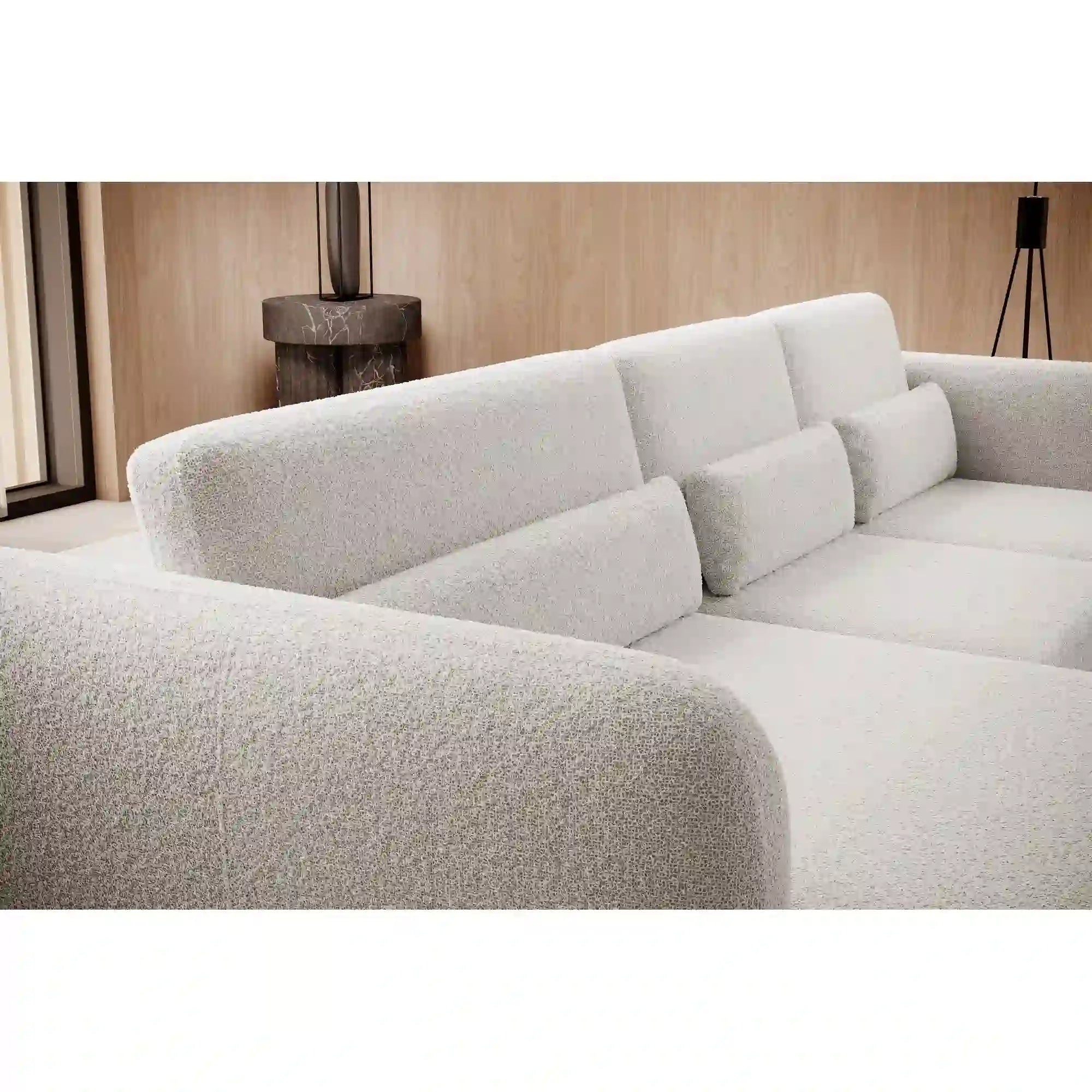 Coltar ILUSIO MINI, personalizabil materiale Gama Premium, cu reglaj electric si tetiere reglabile, 260x177x104 cm