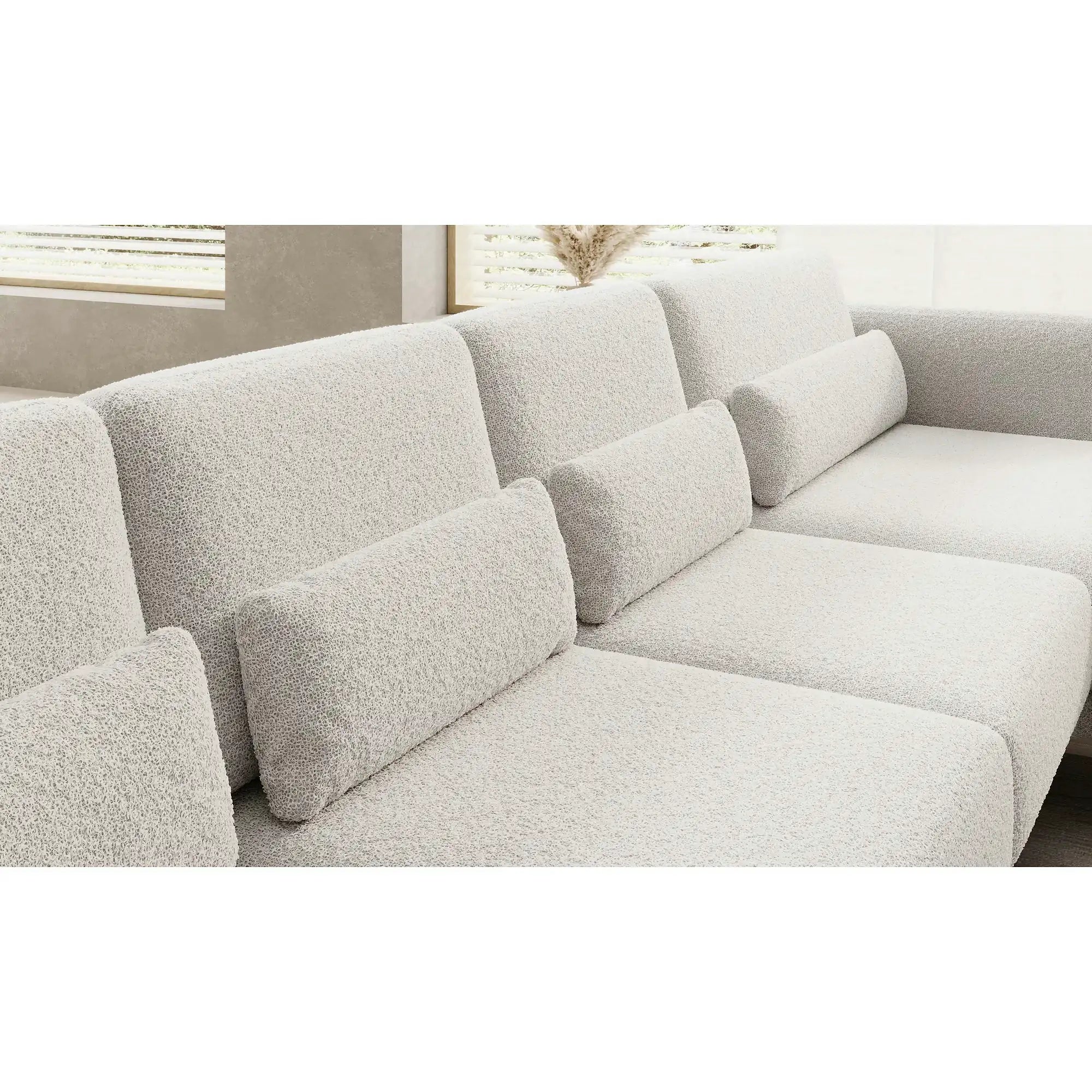 Coltar ILUSIO XL, personalizabil, cu reglaj electric si tetiere reglabile, 346x205x104 cm