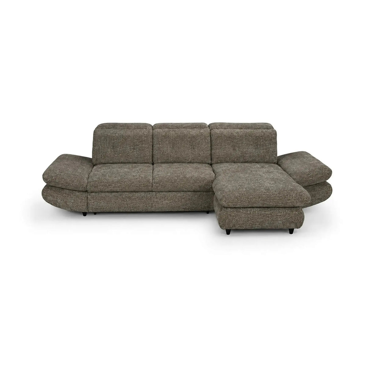 Coltar living SIENA MINI, sezlong dreapta, stofa maro - Cloud A058, 297x181x100 cm