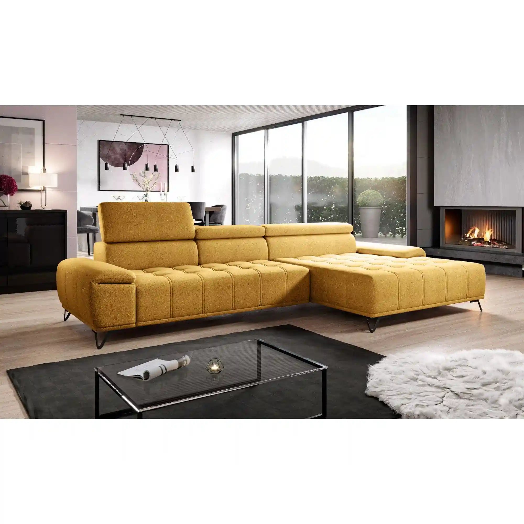 Coltar PALLADIO MINI, personalizabil materiale gama Oferta Avantaj, cu reglaj electric si tetiere reglabile, 322x183x99 cm