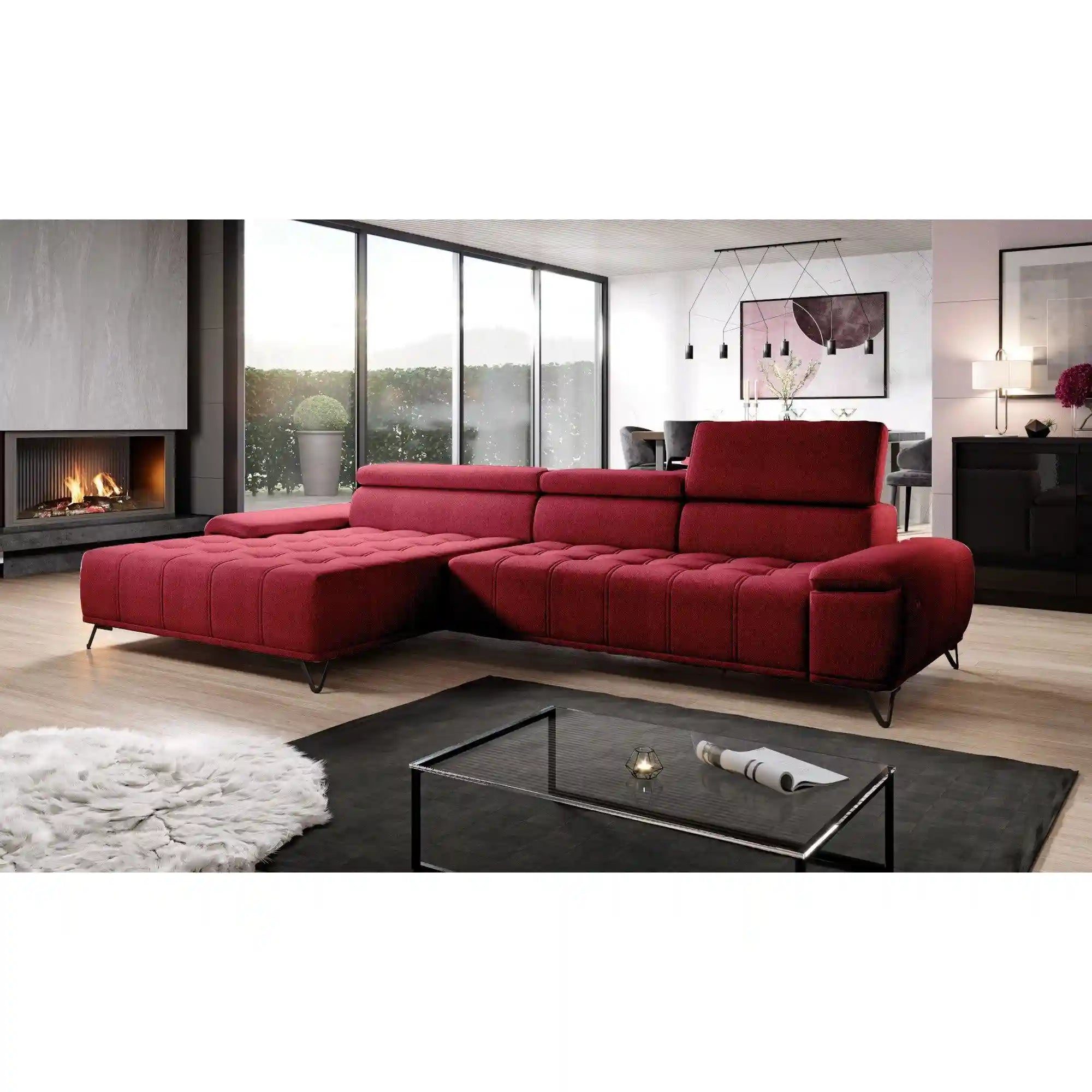 Coltar PALLADIO MINI, personalizabil materiale gama Premium, cu reglaj electric si tetiere reglabile, 322x183x99 cm