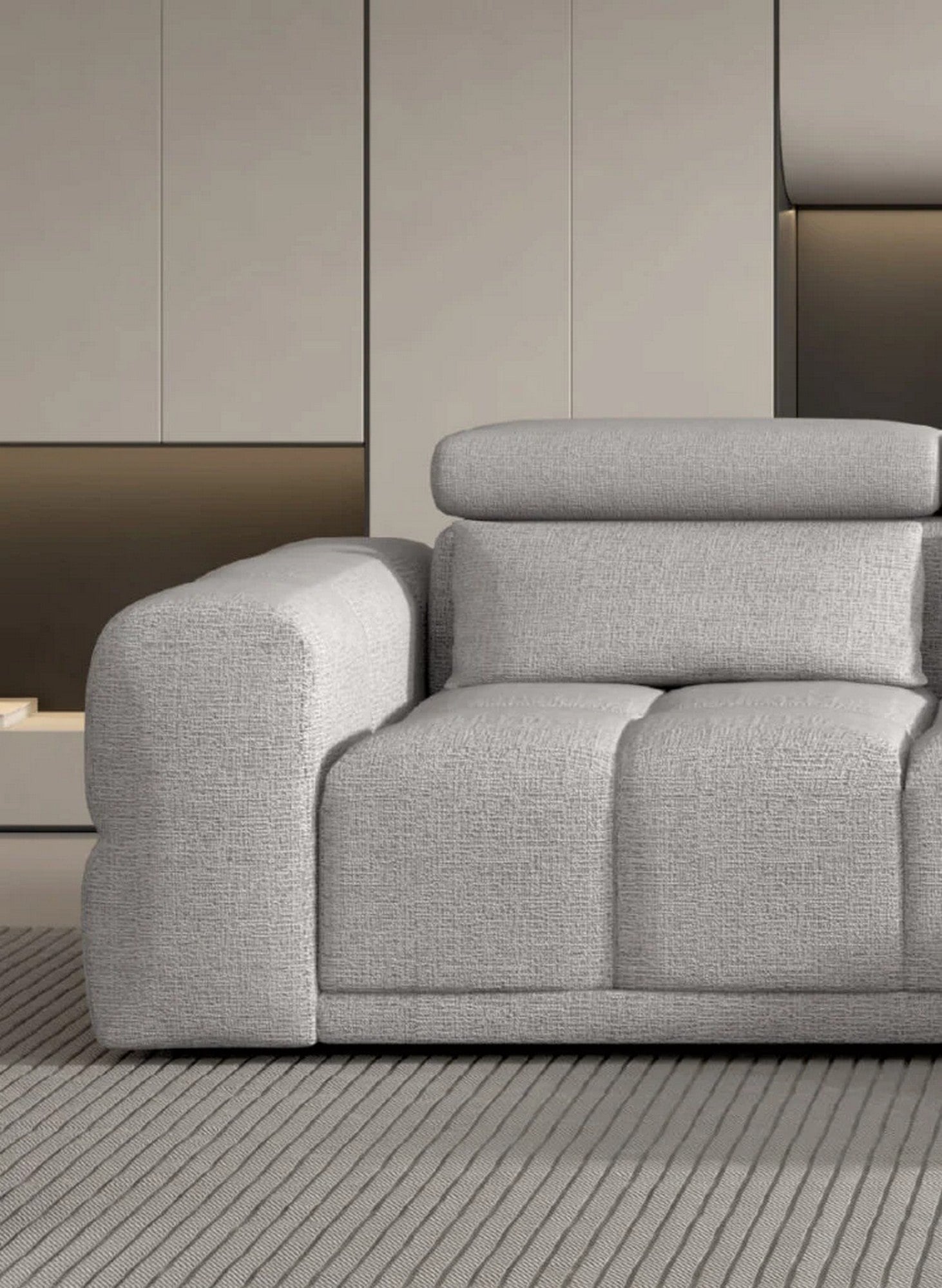 Coltar PANAMA S, personalizabil materiale Gama Oferta Avantaj, cu reglaj electric, 290x188x98 cm