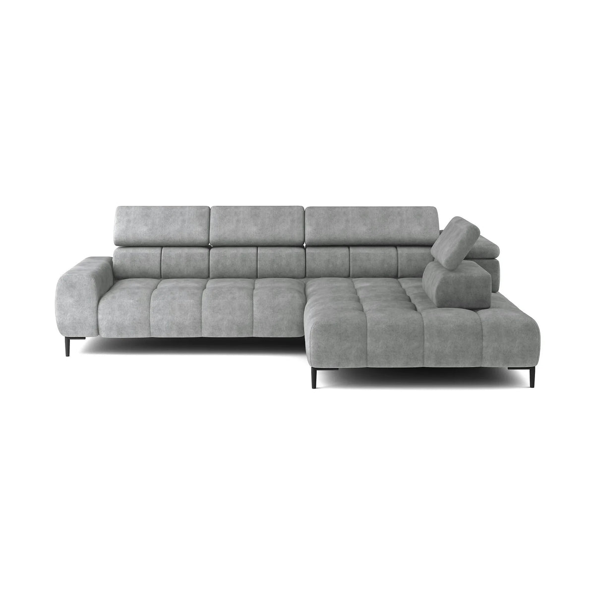 Coltar PLAZA L, personalizabil, cu reglaj electric si tetiere reglabile, 300x216x99 cm