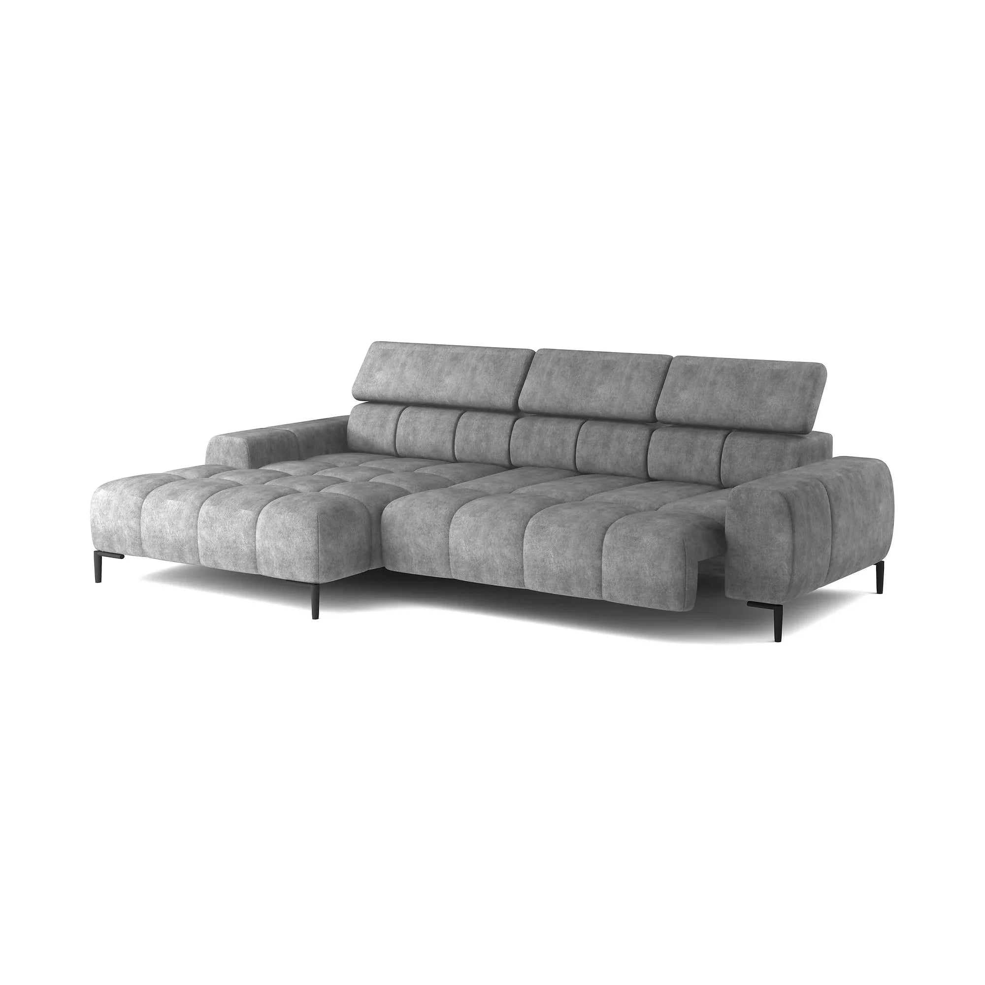 Coltar PLAZA MINI, personalizabil, cu reglaj electric si tetiere reglabile, 270x177x99 cm