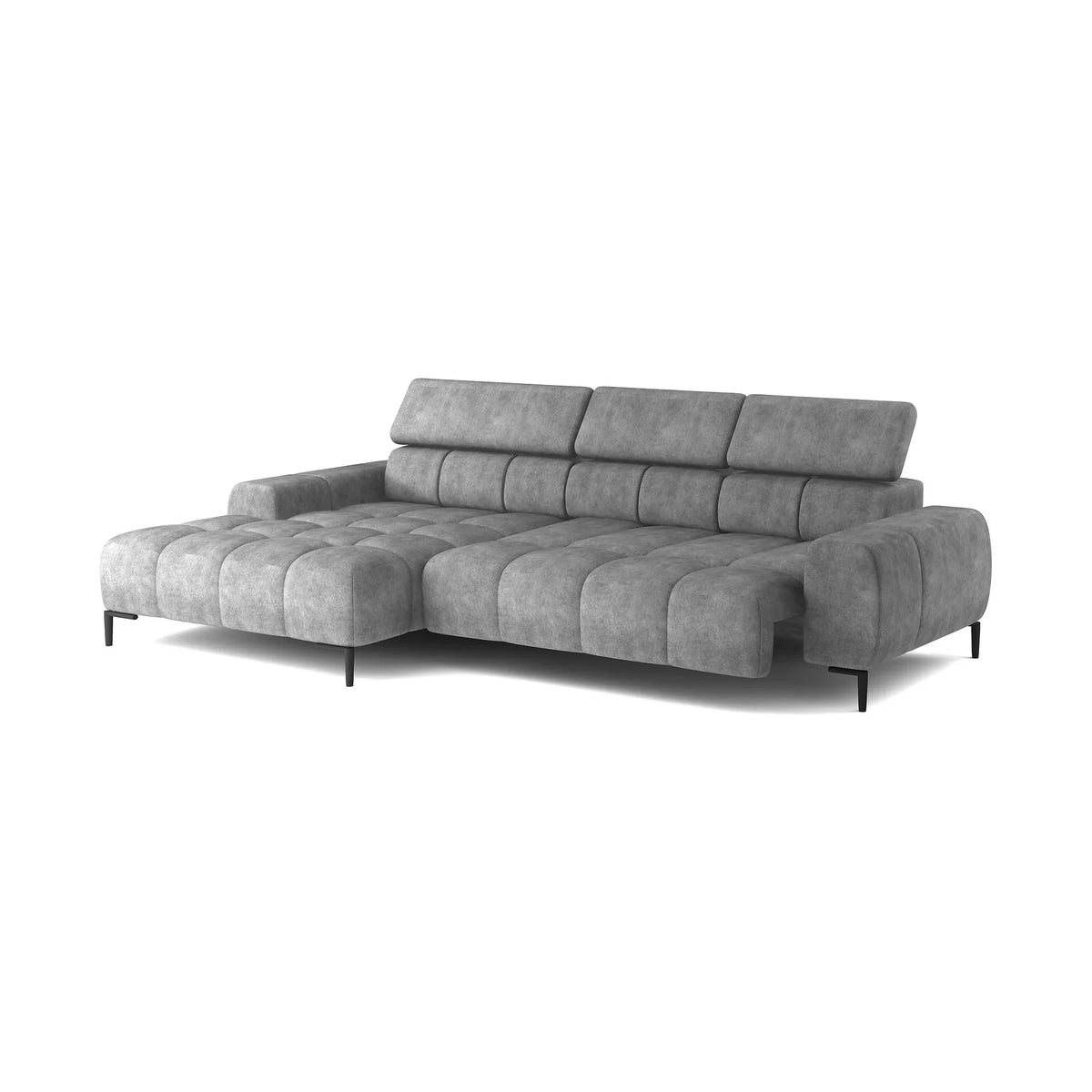 Coltar PLAZA MINI, personalizabil, cu reglaj electric si tetiere reglabile, 270x177x99 cm