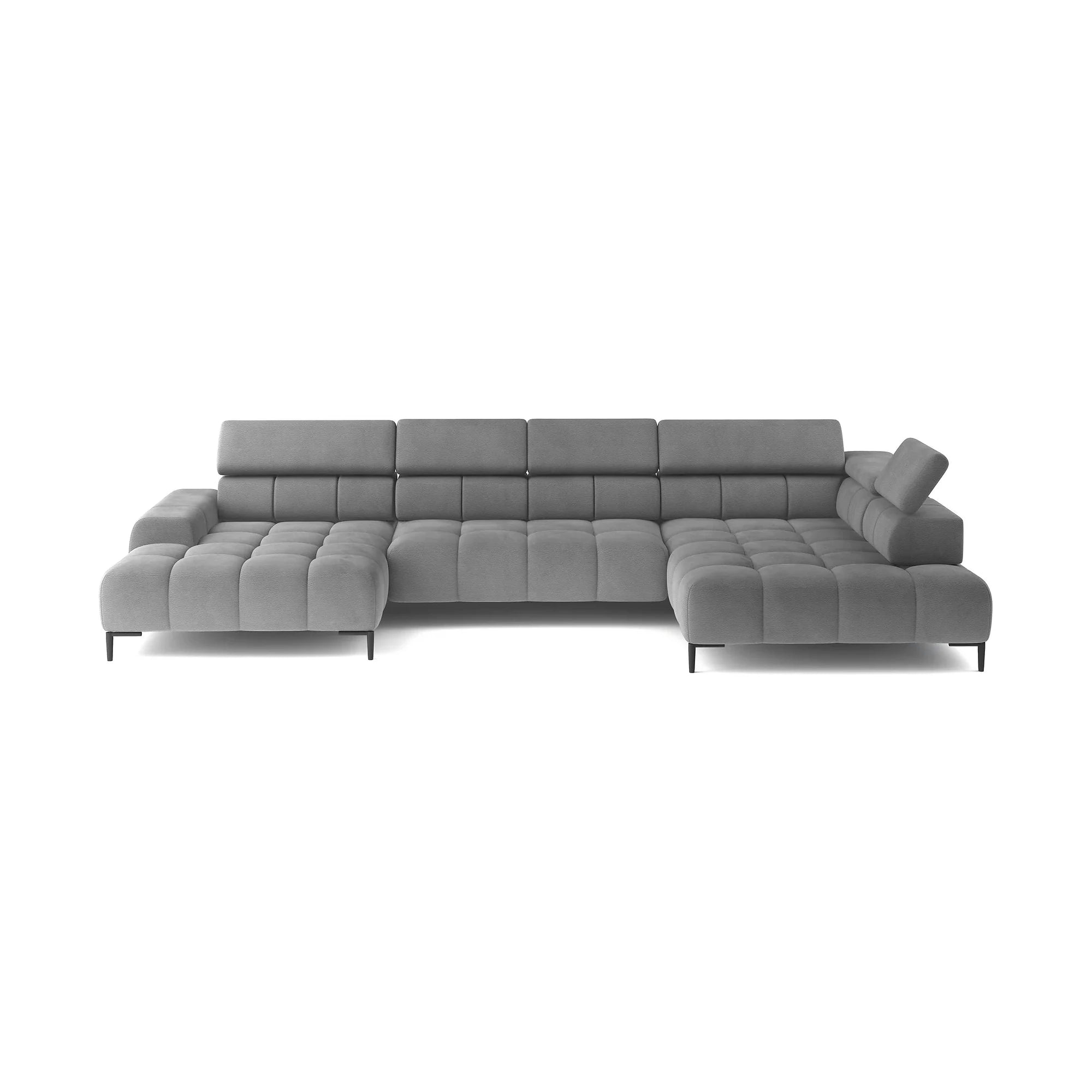 Coltar PLAZA XL, personalizabil, cu reglaj electric, tetiera si spatar reglabil, 385x216x99 cm