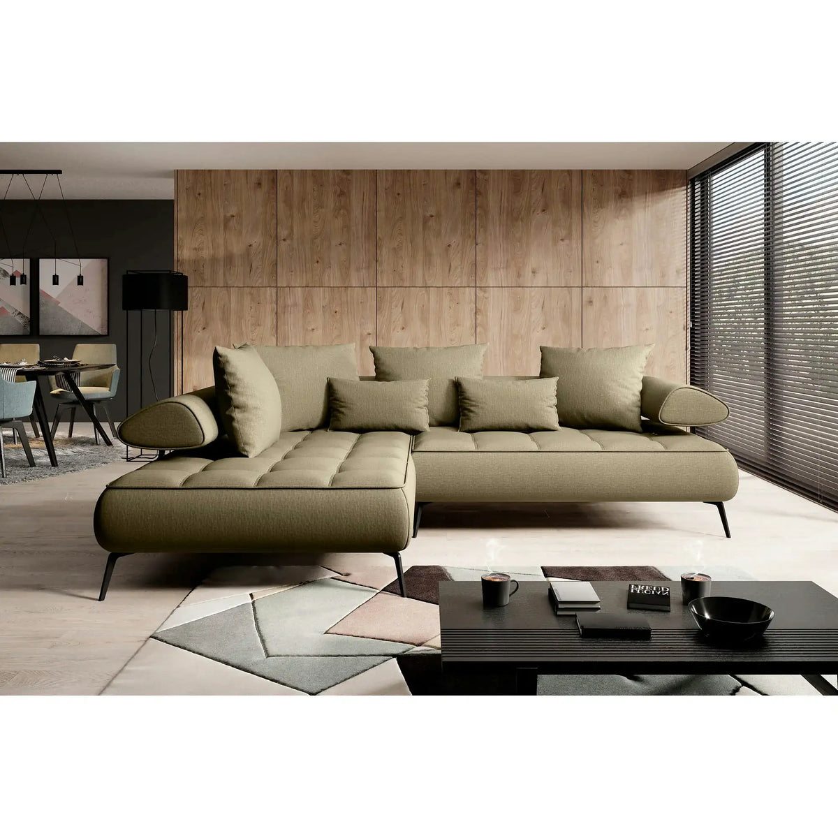 Coltar SELEDO L, personalizabil, cu reglaj electric, 268x224x88 cm