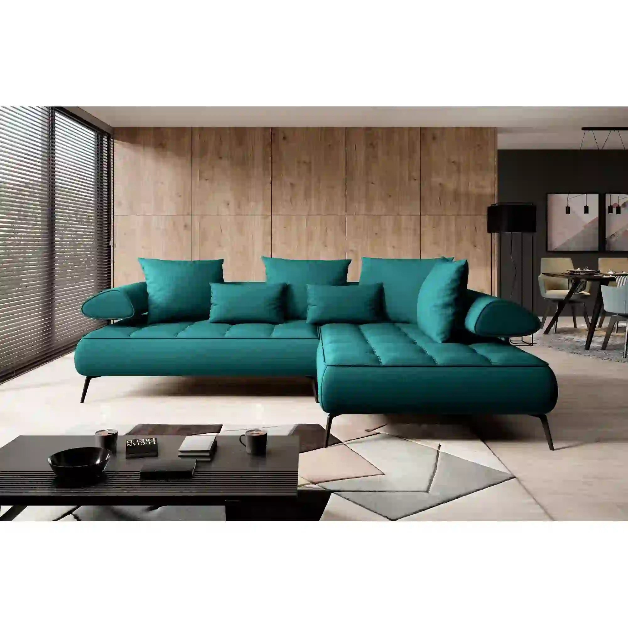 Coltar SELEDO L, personalizabil materiale gama Oferta Avantaj, cu reglaj electric, 268x224x88 cm