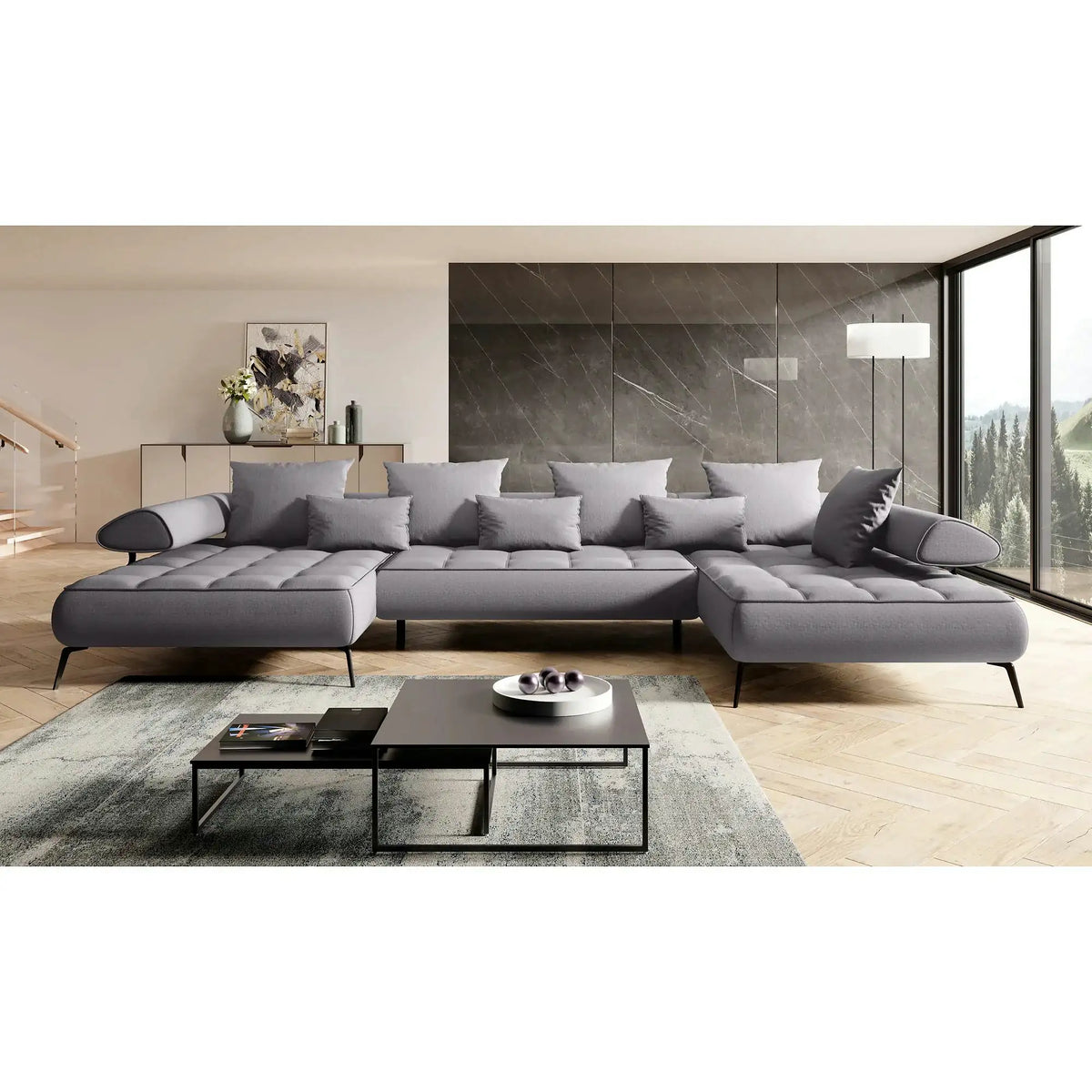 Coltar SELEDO XL, personalizabil, cu reglaj electric, 385x224x88 cm