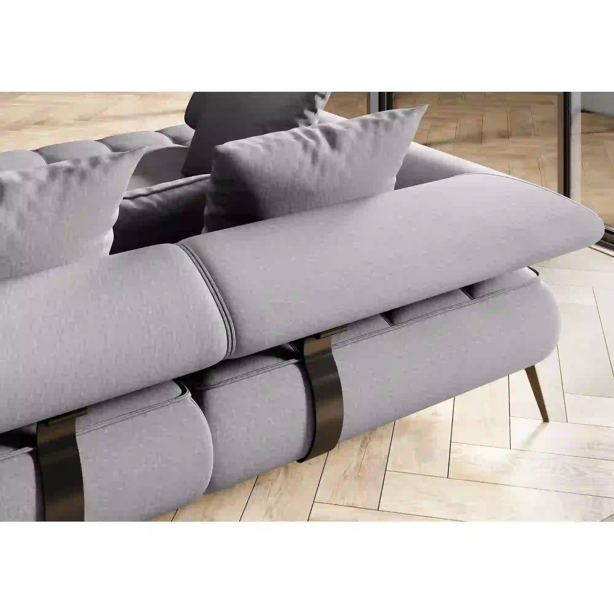 Coltar SELEDO XL, personalizabil materiale gama Oferta Avantaj, cu reglaj electric, 385x224x88 cm