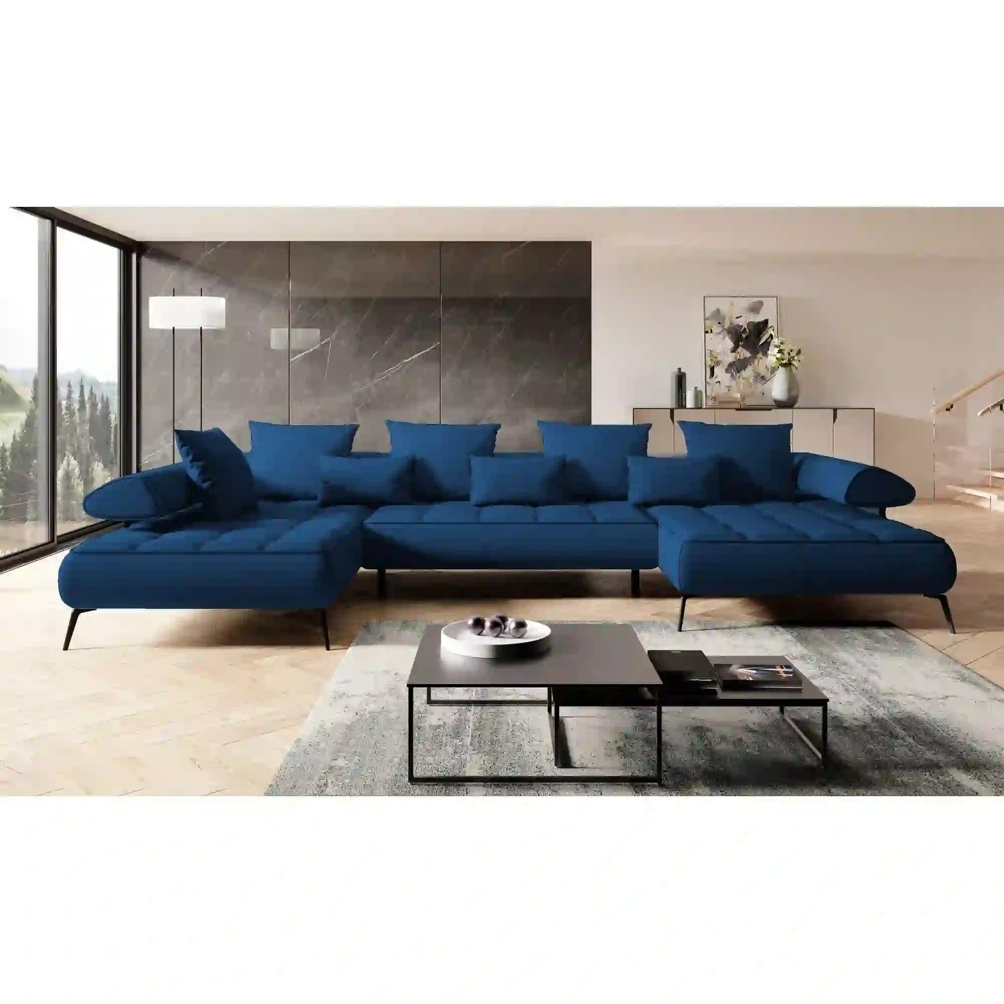 Coltar SELEDO XL, personalizabil materiale gama Premium, cu reglaj electric, 385x224x88 cm