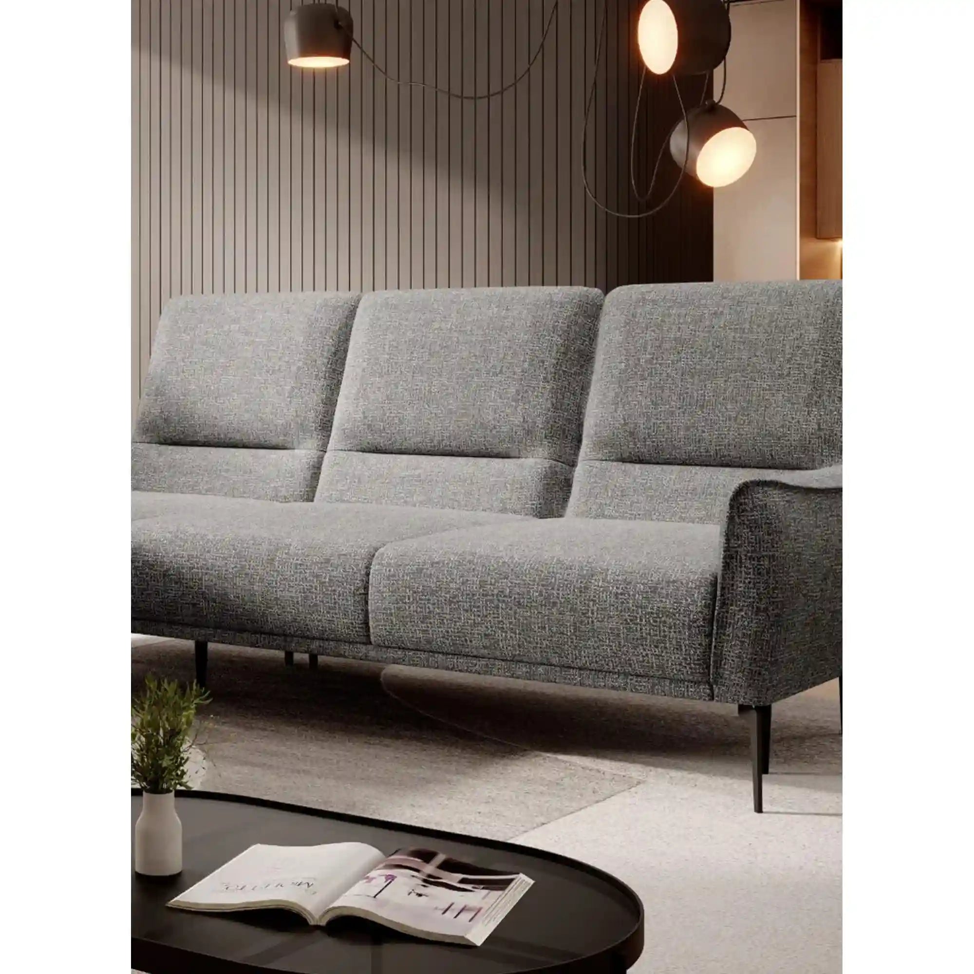 Coltar Storm L, personalizabil materiale gama Oferta Avantaj, cu reglaj electric, 286x231x103 cm